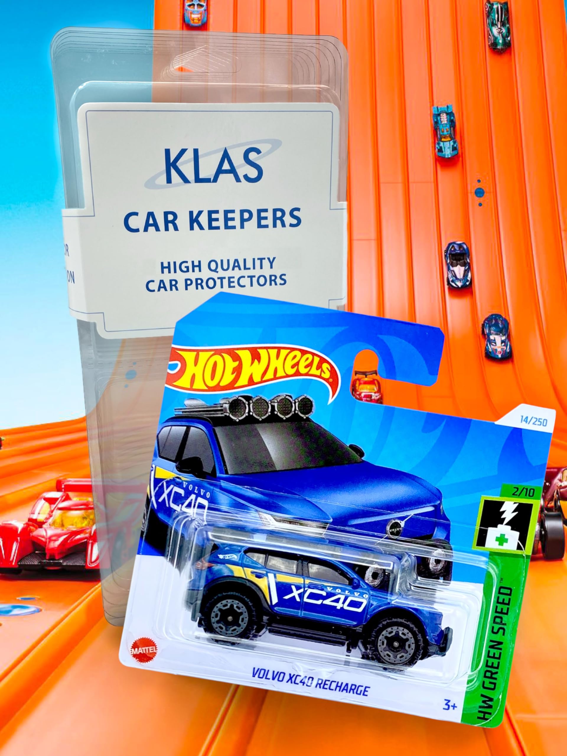Hot Wheels Volvo XC40 Recharge (Blue) 2/10 HW Green Speed, 2024-14/250 (Short Card) - Image 3