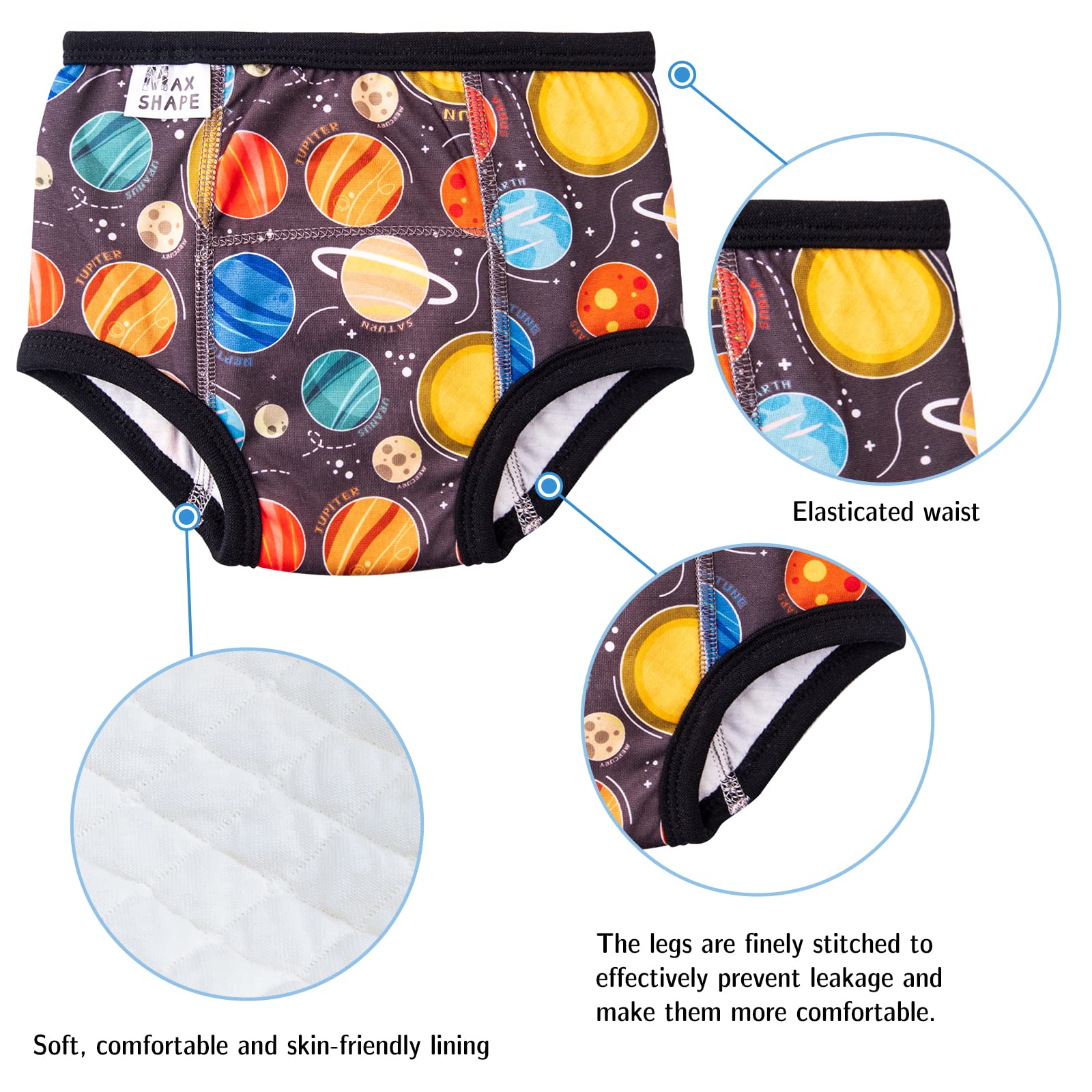 Culotte Apprentissage Propreté Garcon, Culotte d Apprentissage Enfant, Paquet de 7, Culotte d'apprentissage de la propreté pour bébé