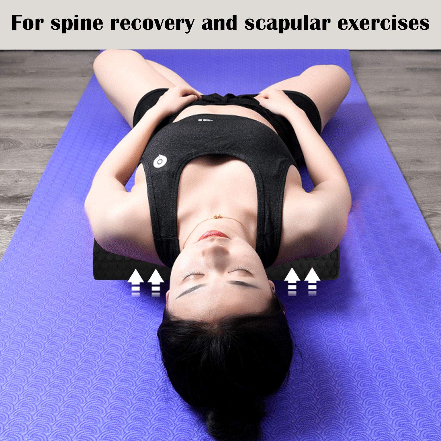 Yoassi 2 in 1 Rullo Semicircolare da Massaggio Fasciale Blocco da Esercizi di Equilibrio Nucleo, Foam Roller con Trigger Point per Allenamento delle Fasce Muscolari Schienale Esercizi Yoga Pilates
