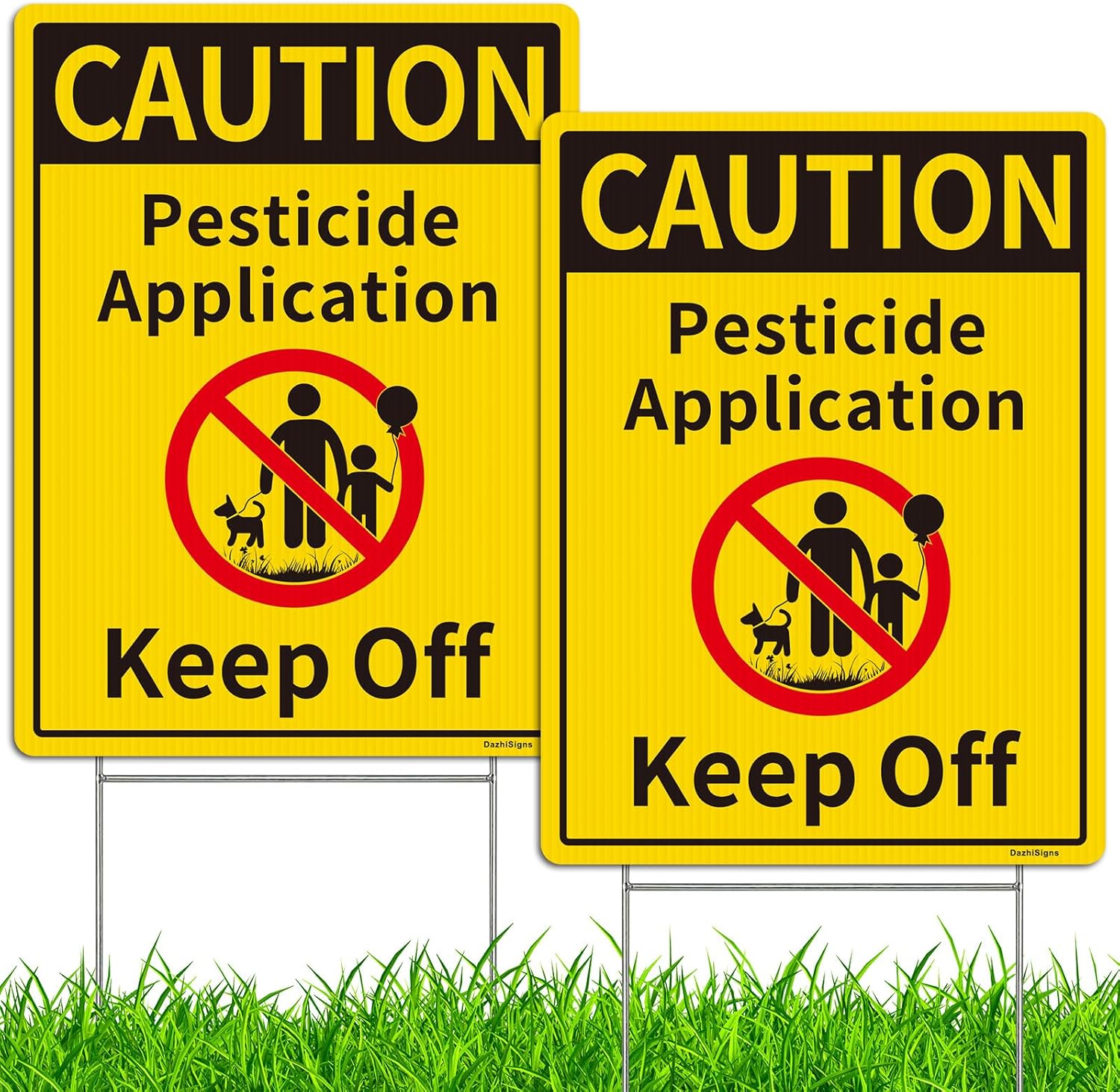 Amazon.com : Caution Pesticide Application Keep Off Sign for Yard with ...