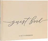 Livro de visitas elegante para recepção de casamento, lindo livro de visitas para chá de bebê e decoração de casamento, 96 páginas em branco para fazer login, fotos e fotos Polaroid, capa de