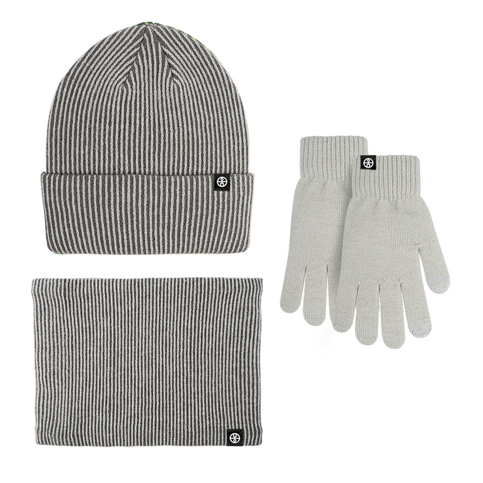 Czapka beanie dla mężczyzn kobiet zimowa czapka z mankietami z ciepłą podszewką miękka czapka narciarska unisex czapka prezenty dla mężczyzn kobiet-szara