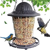 STWPYL Foldable Small Bird Feeder - Squirrel-Resistant, 550ml Capacity, Easy Fill & Clean for Finches, Songbirds, Outdoor Hanging