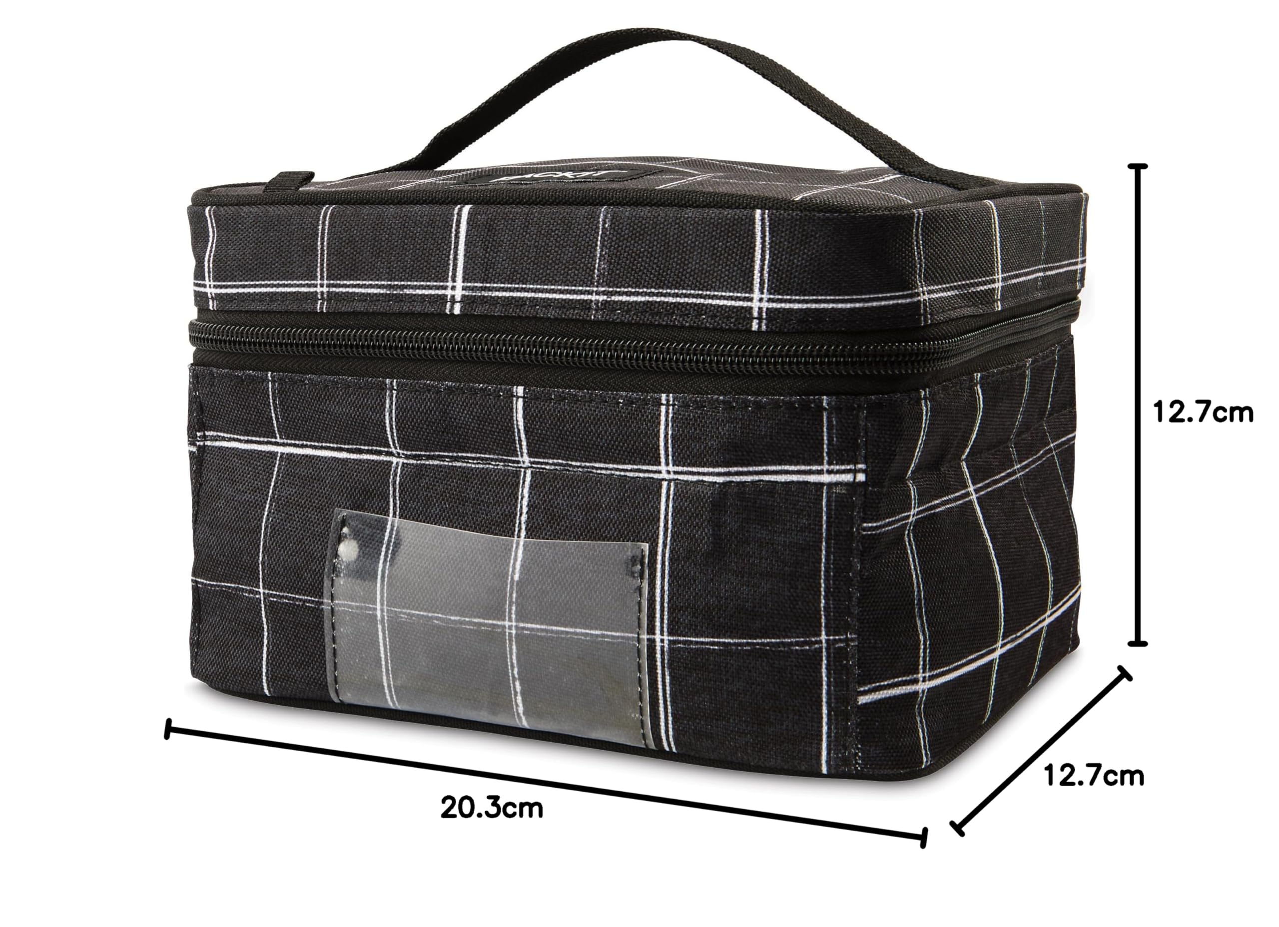 PackIt Refroidisseur de biberons congelable pour Lait Maternel et préparation, Grille Noire, construit avec la Technologie EcoFreeze®, Pliable, réutilisable, Fermeture éclair et poignée supérieure,