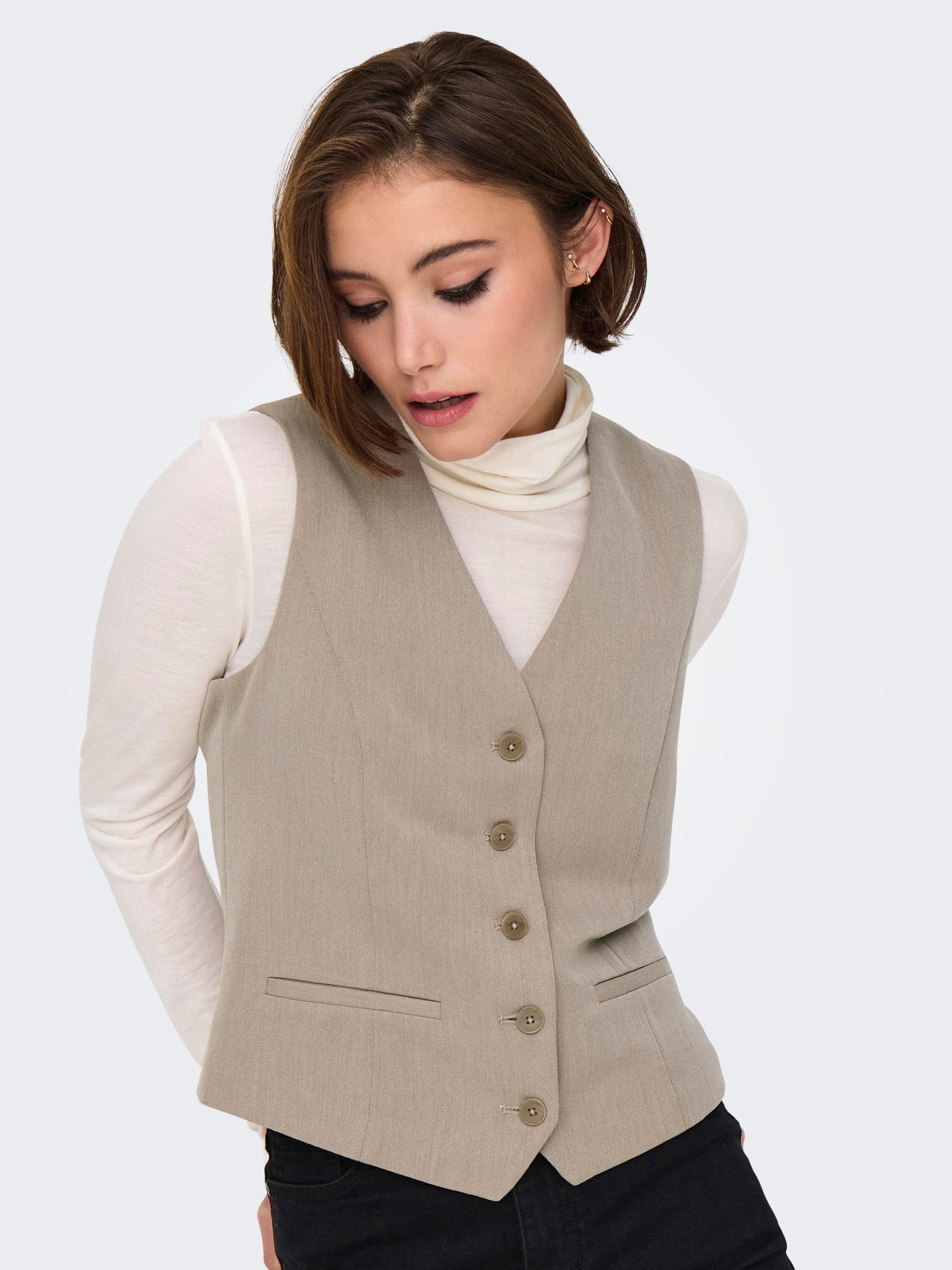 ONLY Onliris-Hattie Waistcoat TLR para Mujer