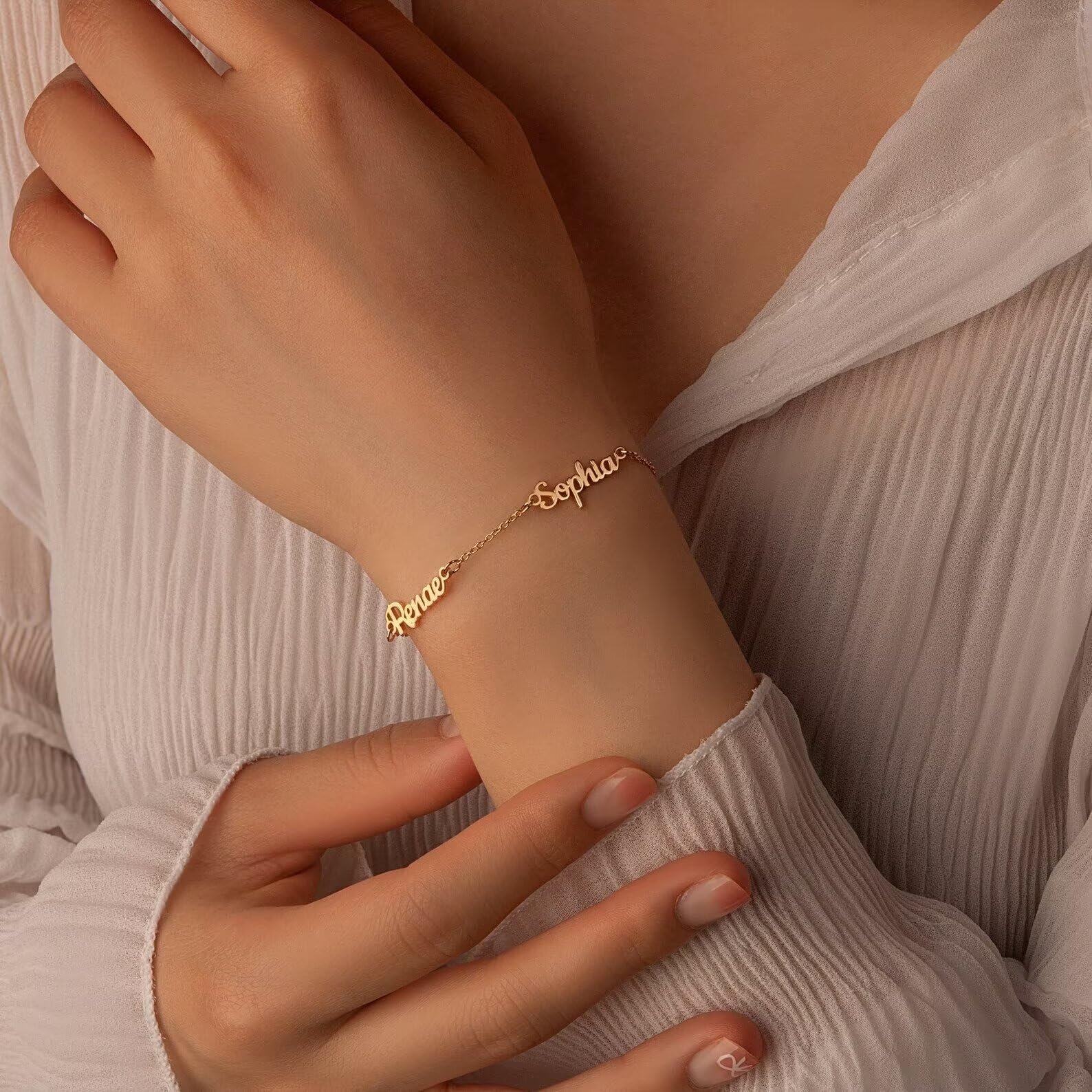 Pulsera con nombre para mujer - Pulsera con nombre múltiple - Pulsera con nombre personalizada de plata de ley 925 - Regalo de pulsera con nombre de bebé para mamá
