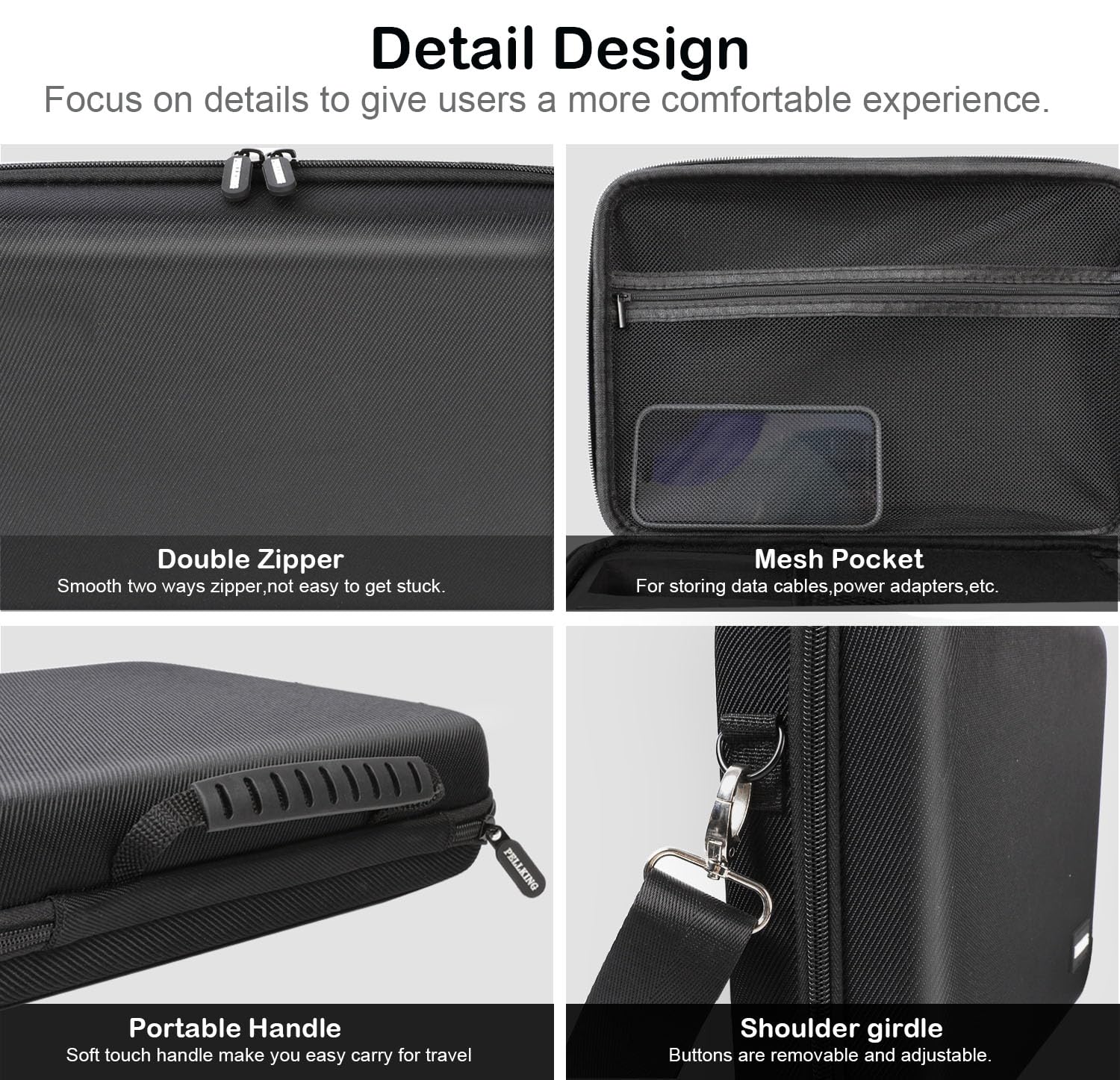 PellKing Grande superficie di trasporto - Custodia impermeabile per fotocamera GoPro 12, 11, 10, 9, custodia rigida con fodera in EVA compatibile con GoPro Hero 10, con maniglia interna completamente