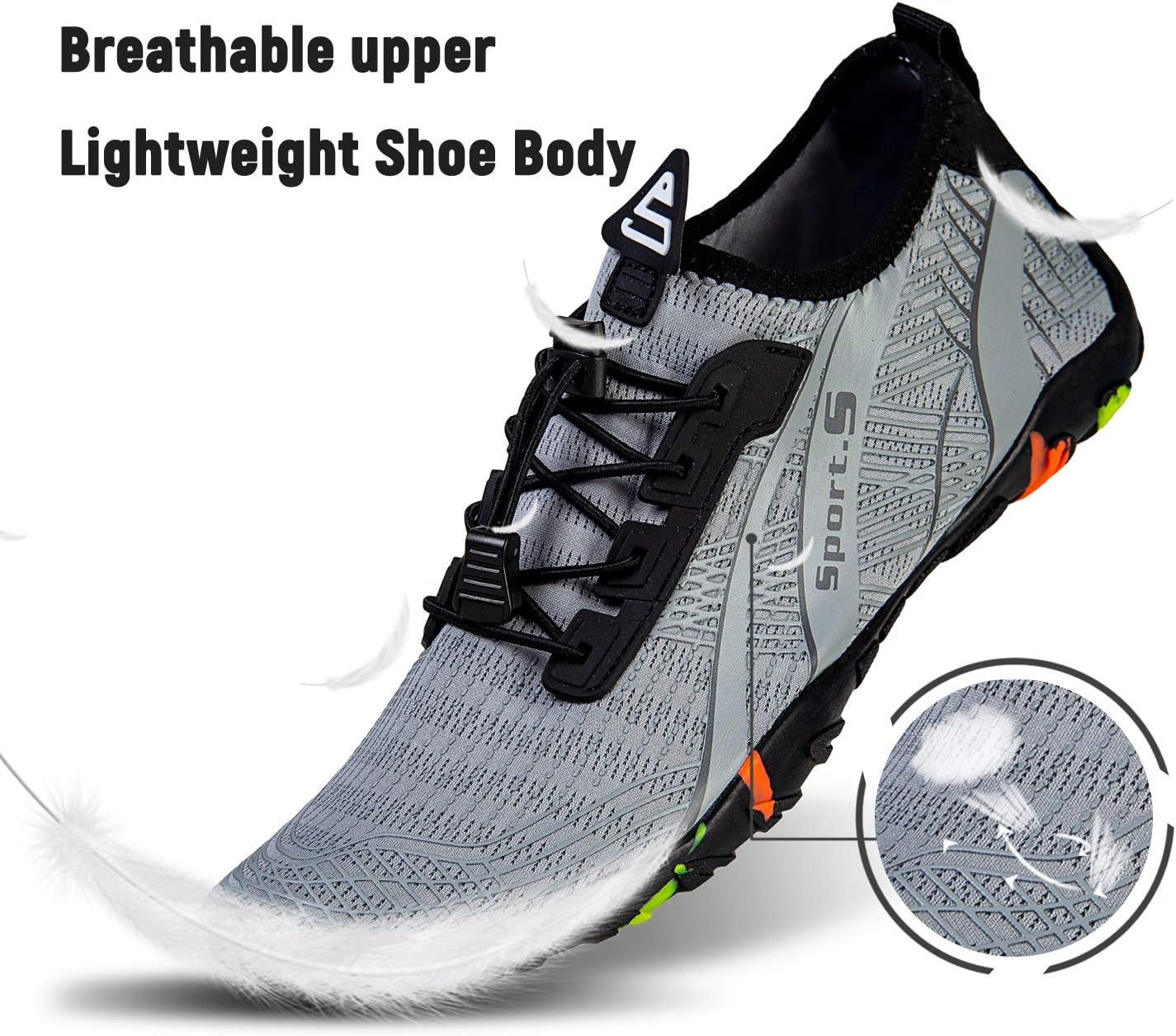 IceUnicorn Strandschuhe Badeschuhe Damen Herren Schwimmschuhe Aquaschuhe Sommer Schnell Trocknend Surfschuhe - Image 2