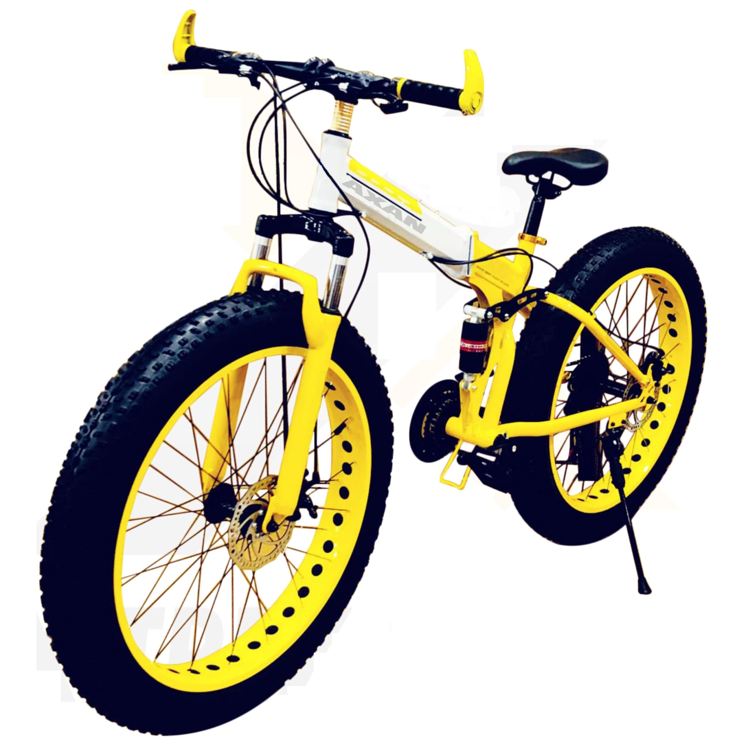 AXAN Foldable Fat Tire Mountain Bike - 26x4 Inch All-Terrain Tires, Dual Suspension, 21-Speed, Foldable Frame, for Adults (Blue) (B0D6WG4BHC) Amazon Price History, Amazon Price Tracker