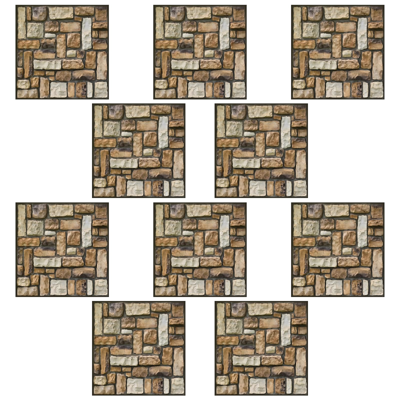 Paneles de pared 3D para diseño de interiores, calcomanías de piedra caliza autoadhesivas
