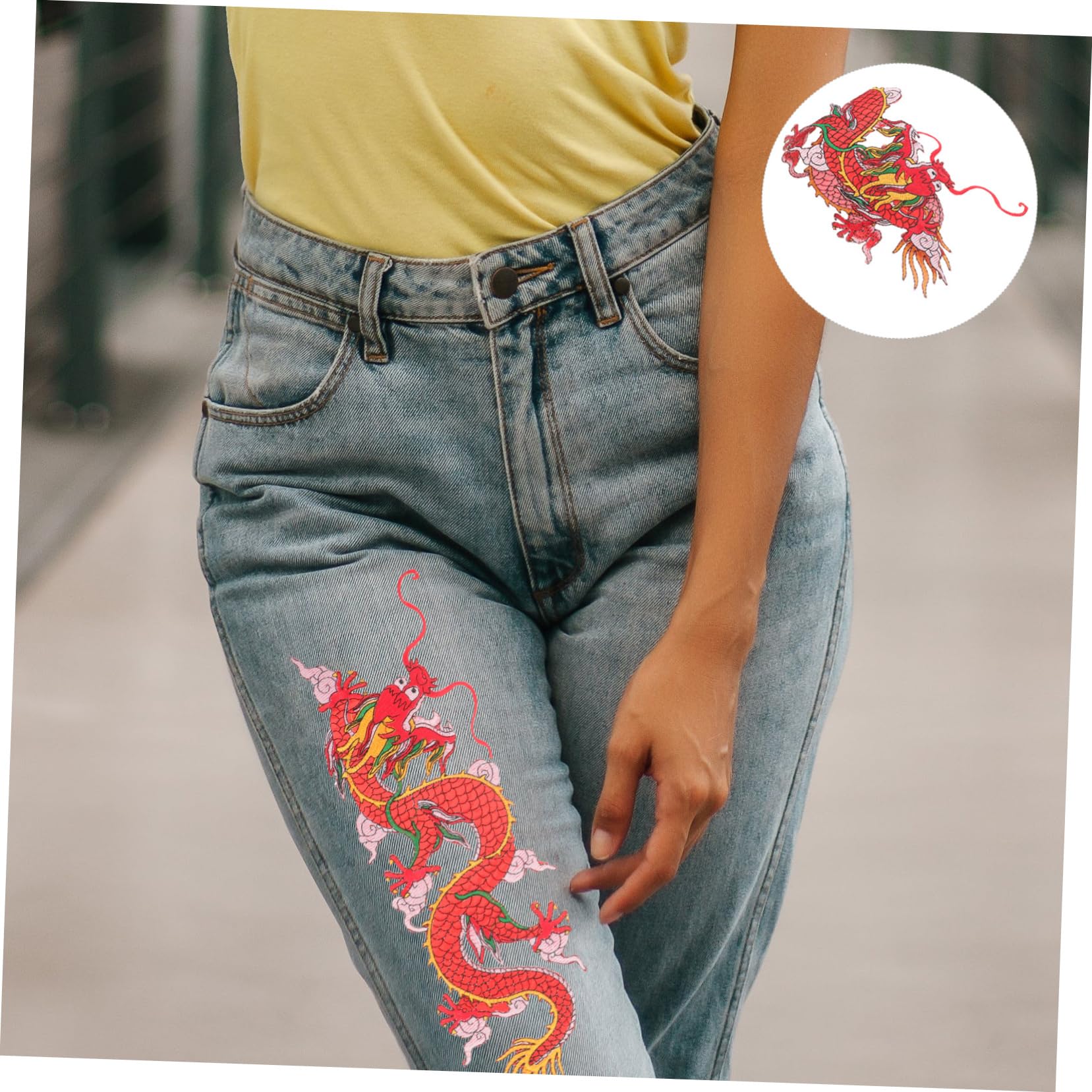 Operitacx 8pezzi Toppe Termoadesive Drago Di Pz Per Decorazioni e Riparazioni Abbigliamento Facili Da Applicare Su Giacche Shirt e Pantaloni Accessori Fai Da Te Per Amanti Del Ricamo
