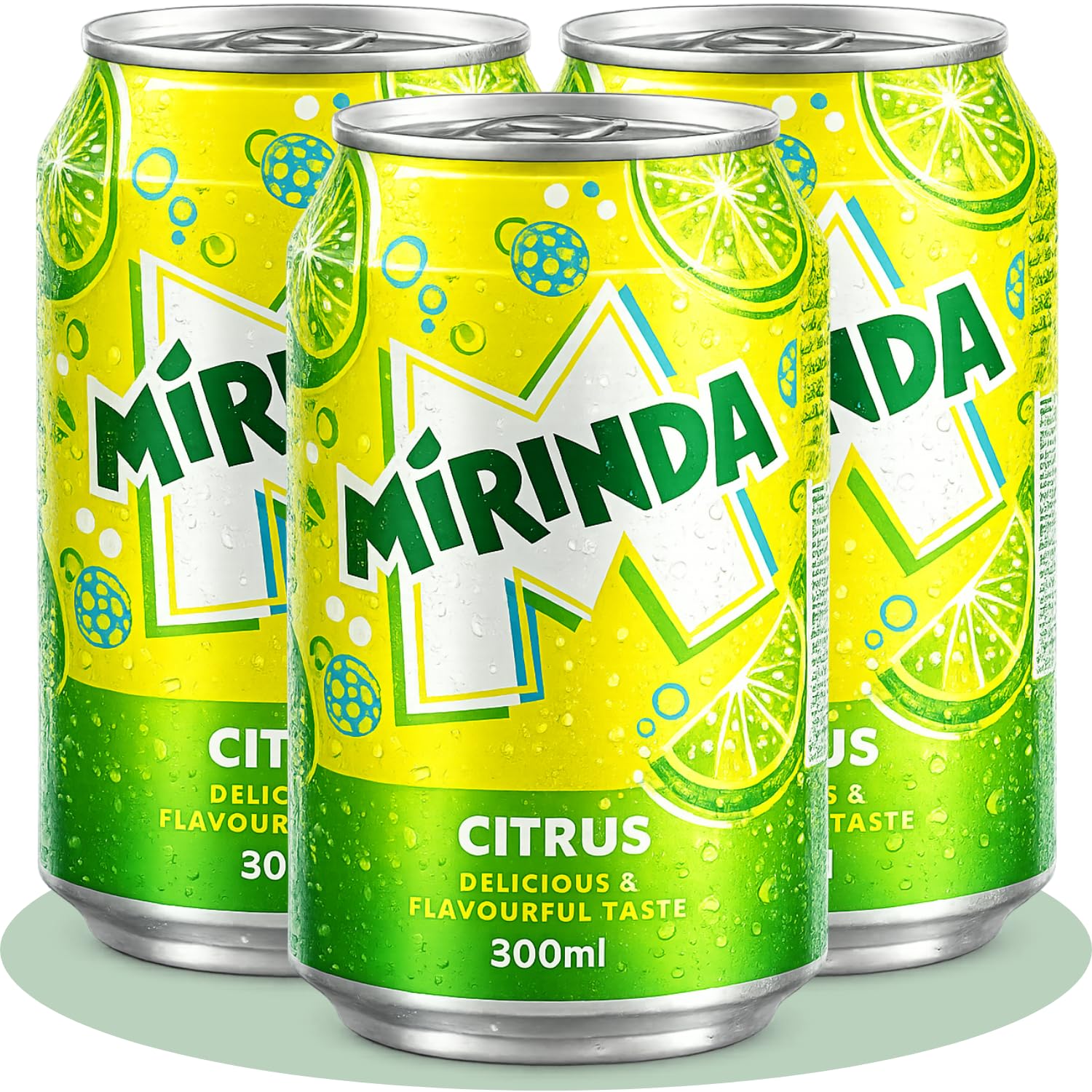 Mirinda Citrus Carbonated Soft Drink (Pack of 3) 300ml Can By COUGAR, Refreshing Fizzy Citrus Soda, Delicious & Flavourful Sparkling Beverage, Sweet & Tangy Taste, Ready to Serve Chilled, Single Serve Can for Parties & Everyday Refreshment - (Imported-UAE)-image-46