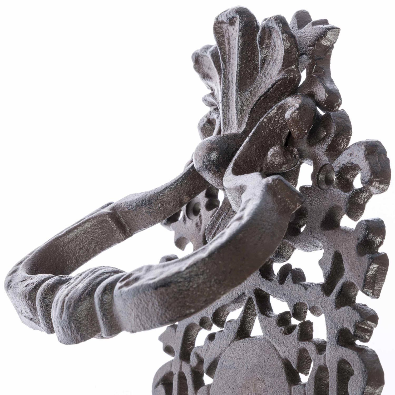 HOMESCAPES - Heurtoir de Porte décoratif en Fonte Marron – Motif Classique