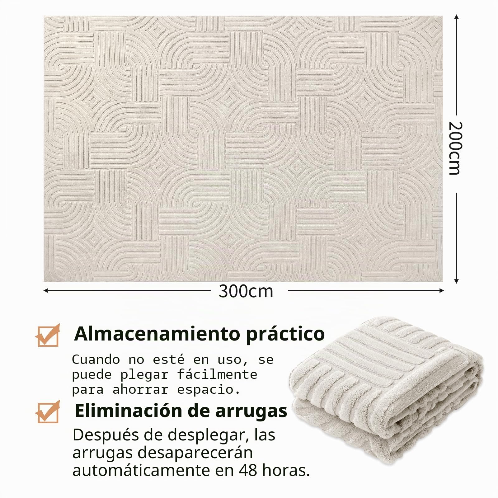 Enyhom Alfombra Salon Moderno 200 x 300 cm, Suave Alfombra Habitacion Geométrica Alfombra Dormitorio Lavable en Lavadora, Antideslizante Tapete Sala Grande Tapete Quarto para Salon, Habitacion