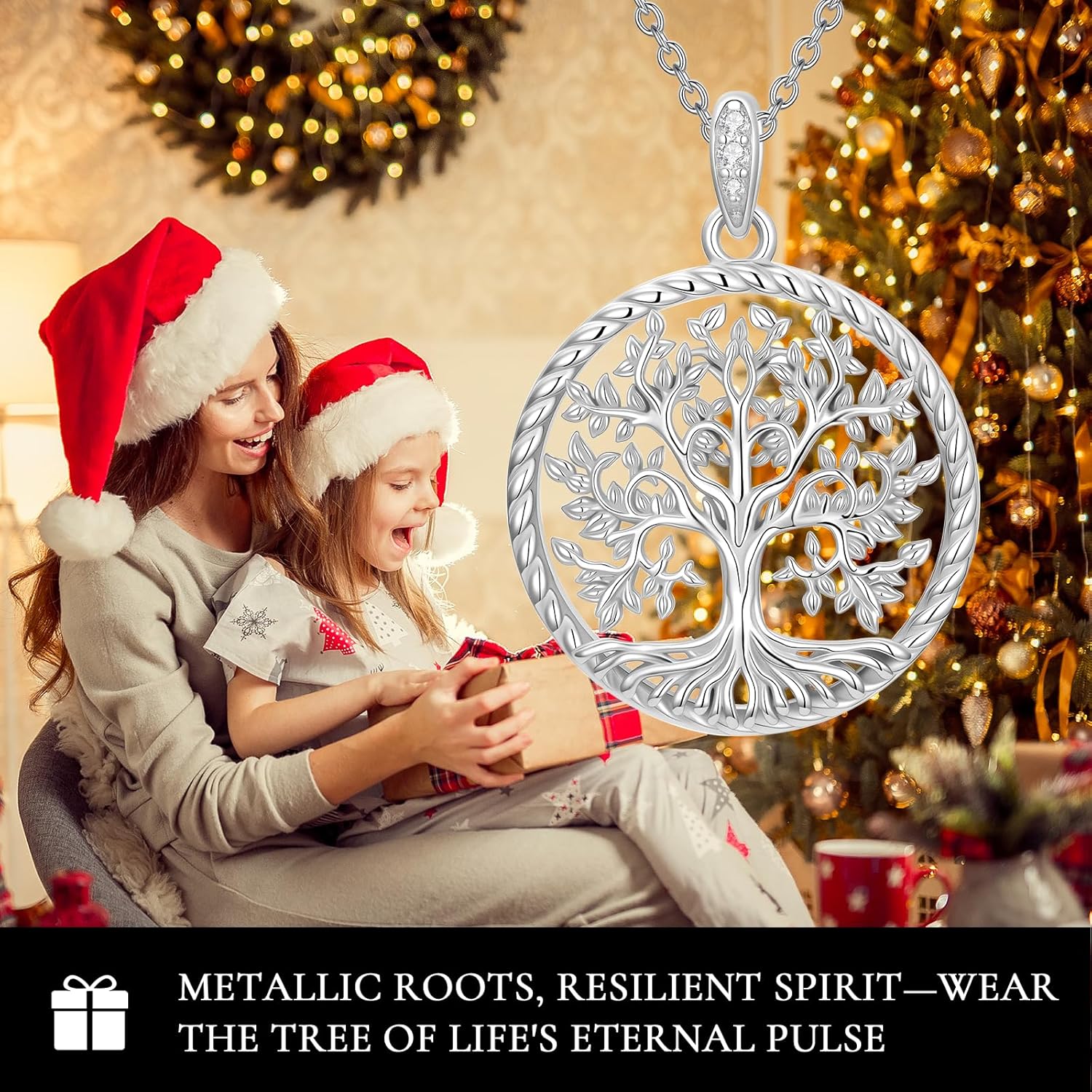 925 Sterling Silver Tree of Life Pendant Necklace,Silver Family Tree Moonstone Necklaces for Women/Mom/Wife,Dainty Gifts for Birthday Anniversary,with 18+2inches Chain