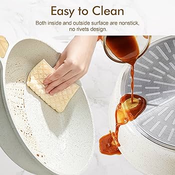 SENSARTE 18 Pieces Nonstick Induction Cookware Set, Detachable Handles, Induction Compatible, PTFE/PFAS-Free