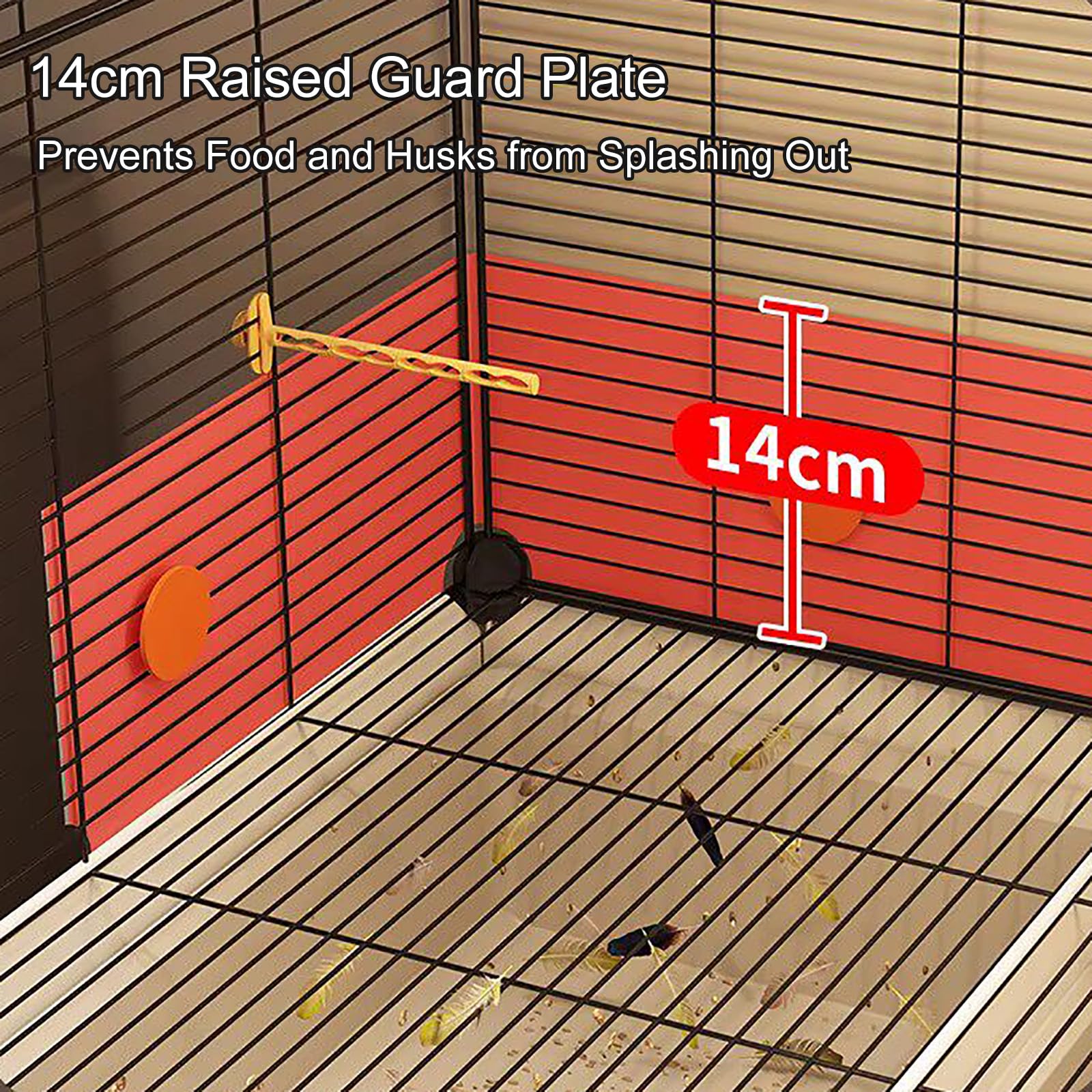 Jaula Grande para Pájaros con Ruedas – Aviario Espacioso para Periquitos, Conures y Agapornis, Jaula para Loros con Almacenaje Superior y Columpio para Interior y Exterior White