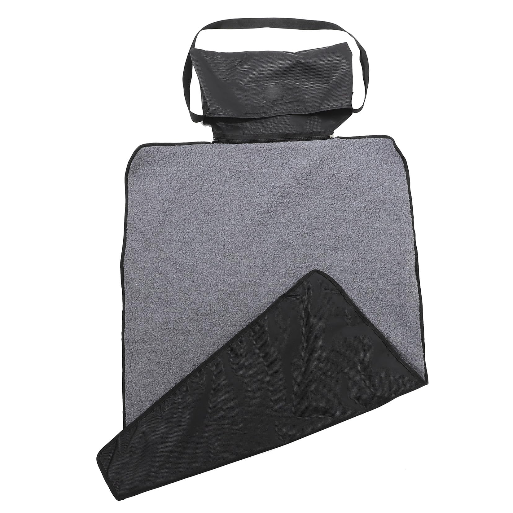 Veemoon Manta Térmica Plegable para Mascotas, Lana Negra, Rectangular