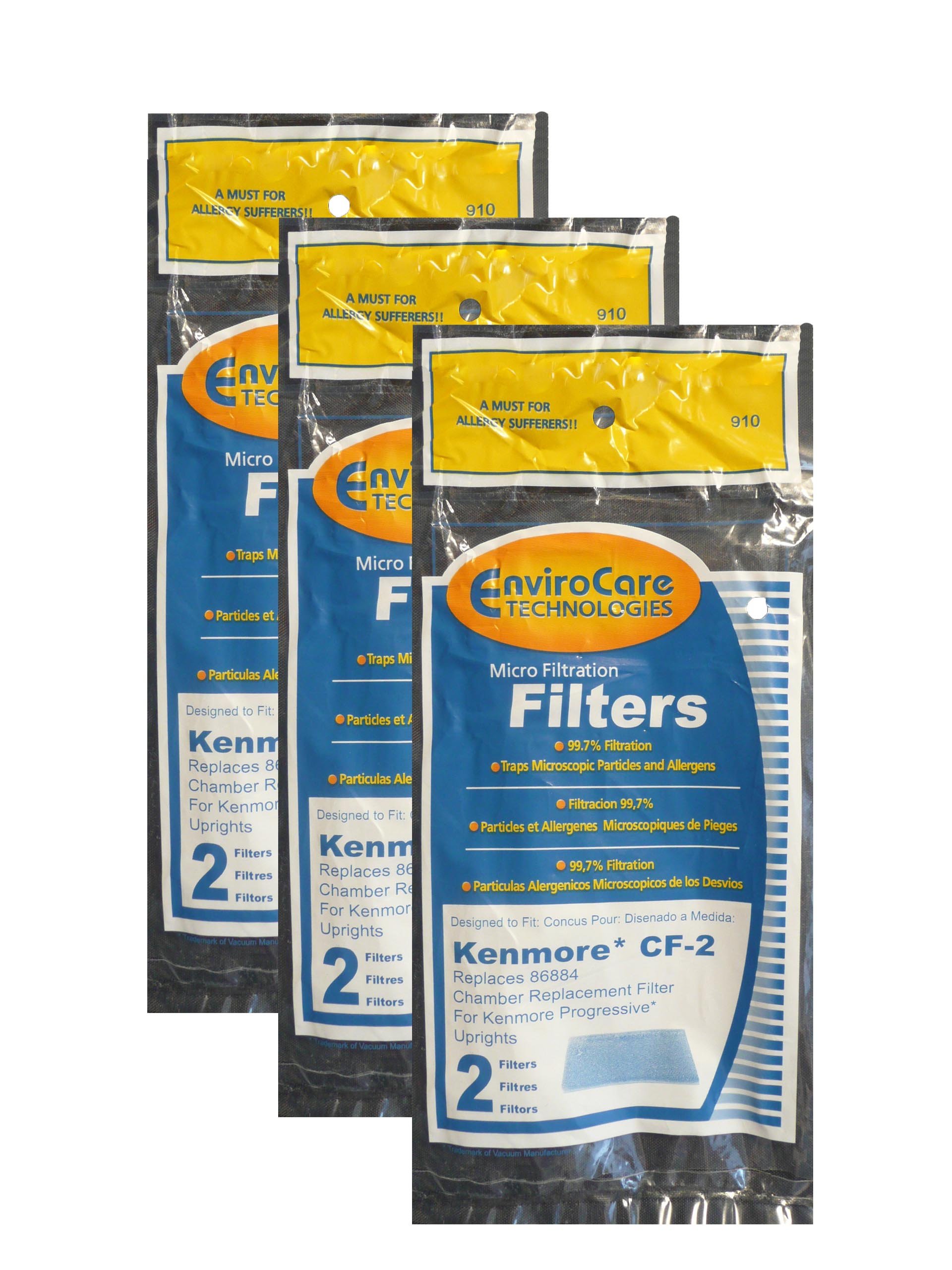 EnviroCare Replacement Vacuum Filters Designed to fit Kenmore CF2 Progressive Upright Vacuum Cleaners 6 Filters