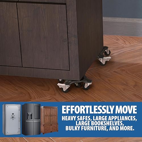 Miniatura 7 de Movers de muebles resistentes con ruedas, juego de 10, herramienta para muebles con capacidad de carga de 2000 libras, carrito deslizante fácil para