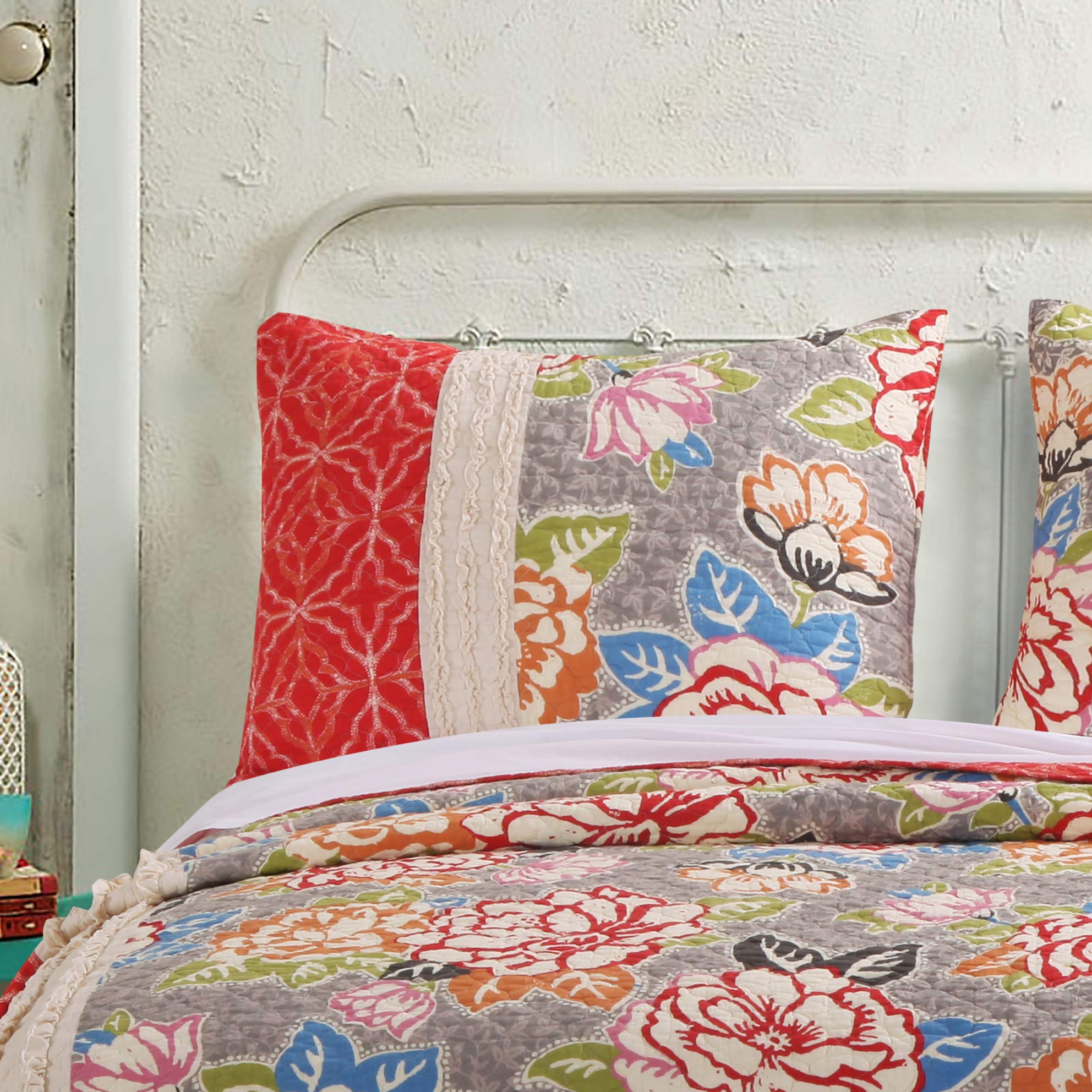 Gypsy Rose Pillow Sham, King, Red