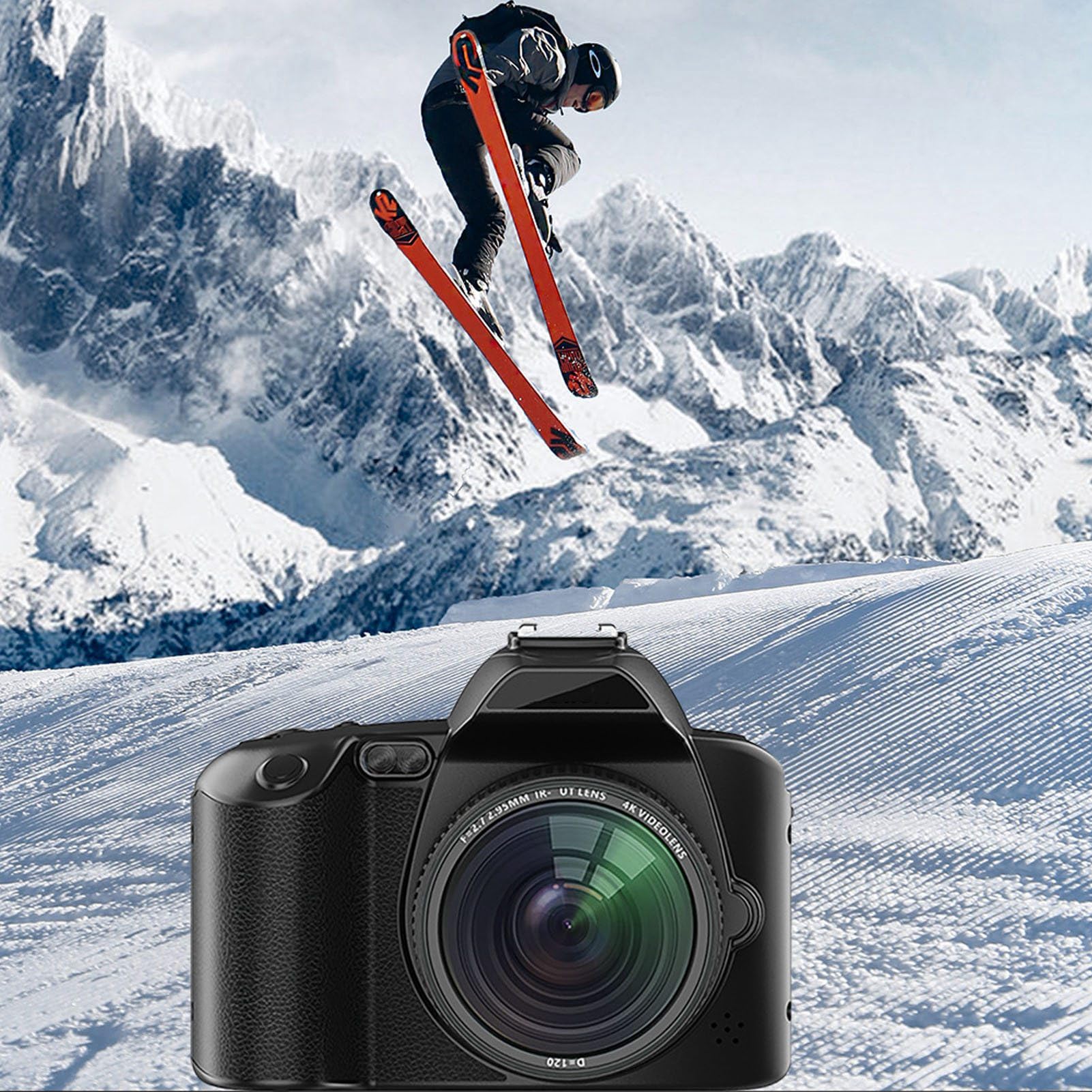 Aramox 3-calowy aparat cyfrowy LCD 4K 64MP FHD 1080P Kompaktowy aparat Czarny WiFi Funkcja noktowizora 16-krotny zoom dla nastolatków Dzieci Studenci Dorośli