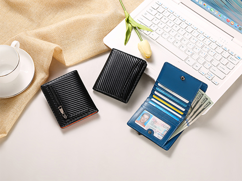 GAEKEAO Herren Geldbörse Klein Leder Geldbeutel für Männer mit RFID Schutz Portemonnaie Herren Brieftasche Slim Wallet Portmonee