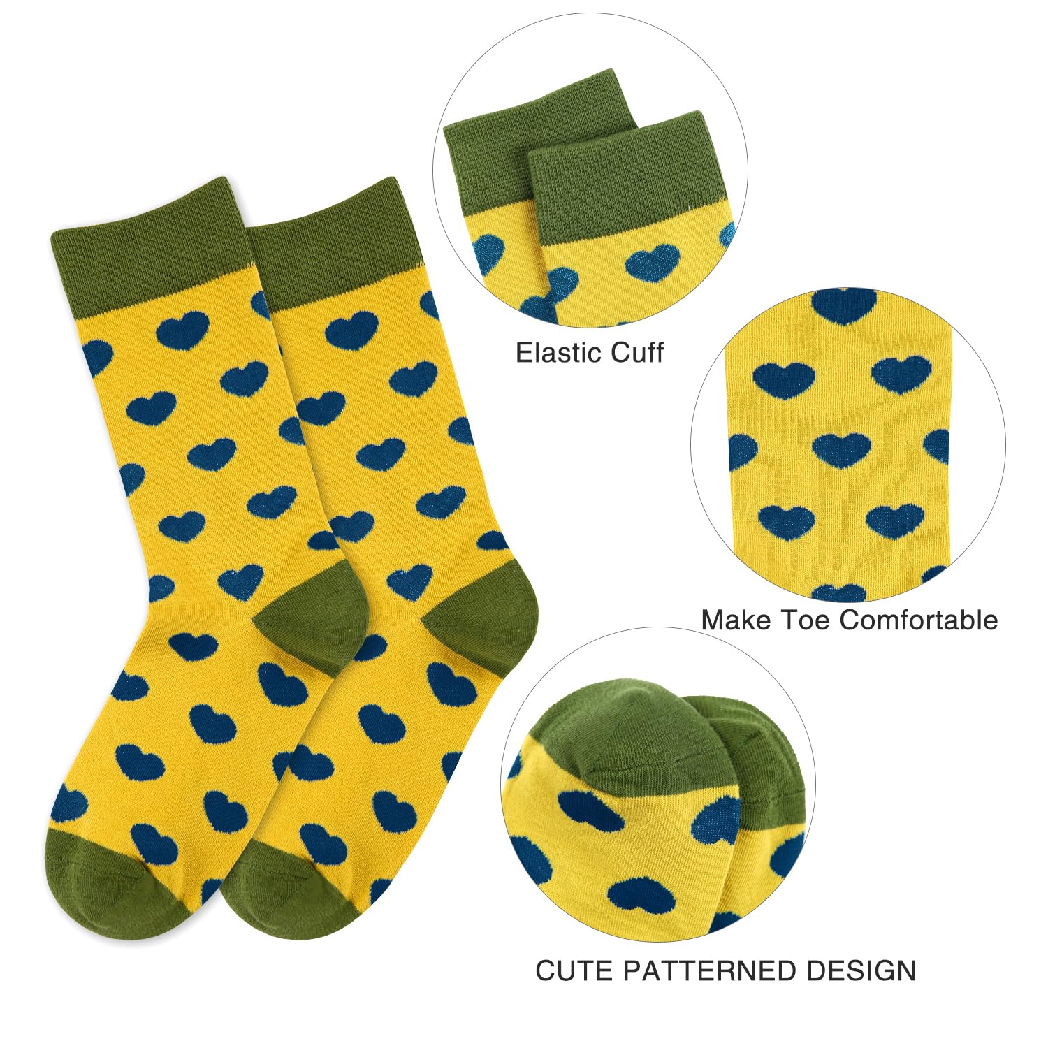 Benefeet Sox Calcetines de algodón coloridos con diseño de animales divertidos para niñas - Multi color - M