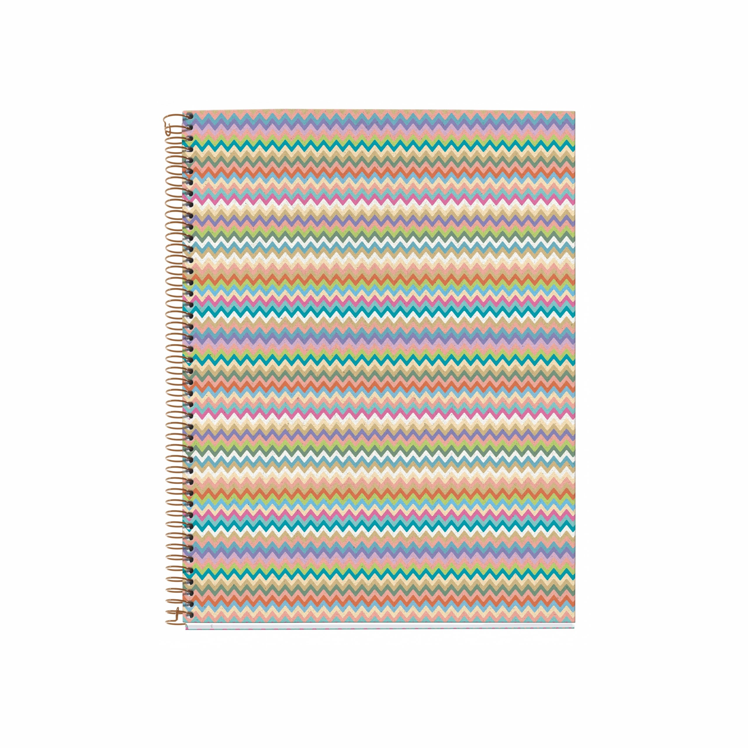 Miquelrius Mallorca ZigZag 4-subject Lined Cardboard Notebook 8.5 x 11 240 Pages 70gr Paper