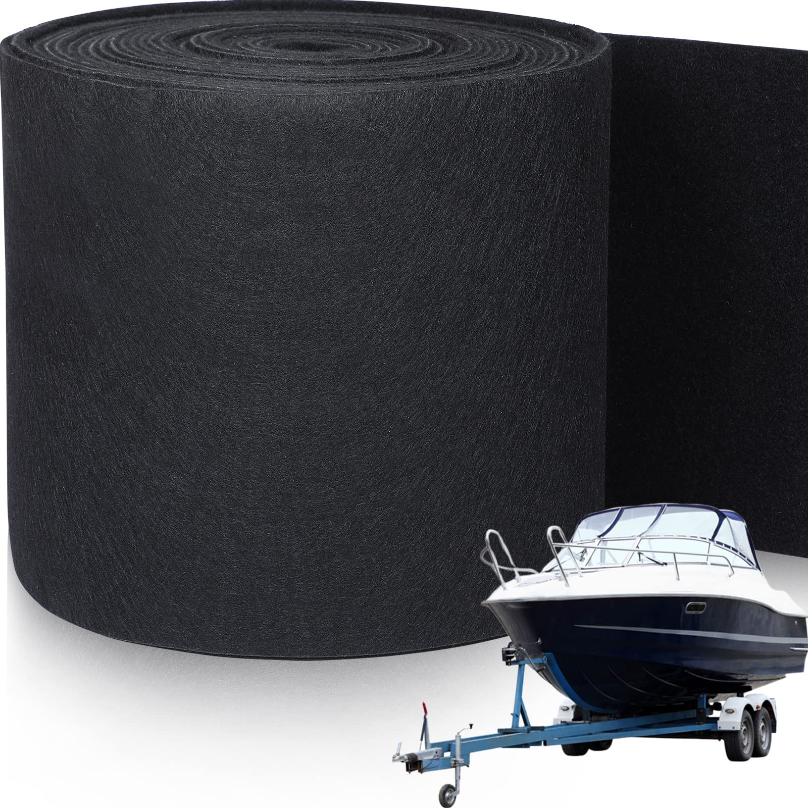 Buy Remerry Boat Trailer Bunk Carpet, Marine Carpet Black Padding Boat