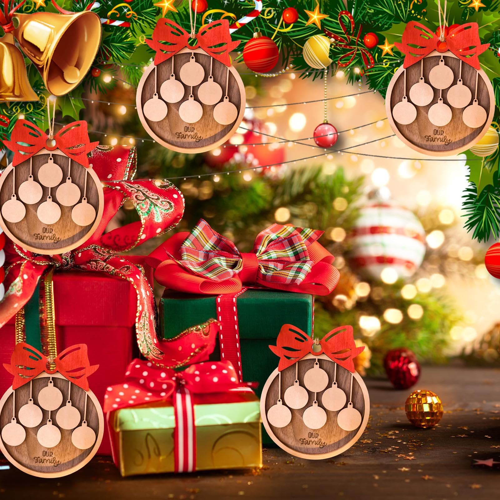 Amazon.co.jp: クリスマス吊り下げ木製オーナメント - クリスマスの