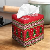 Vista 132 de Tissue Box Cover Square Decorative Tissue Box Holder Cute Funny Cube Tissue Case Cover-Alpaca Tissue Box Cover