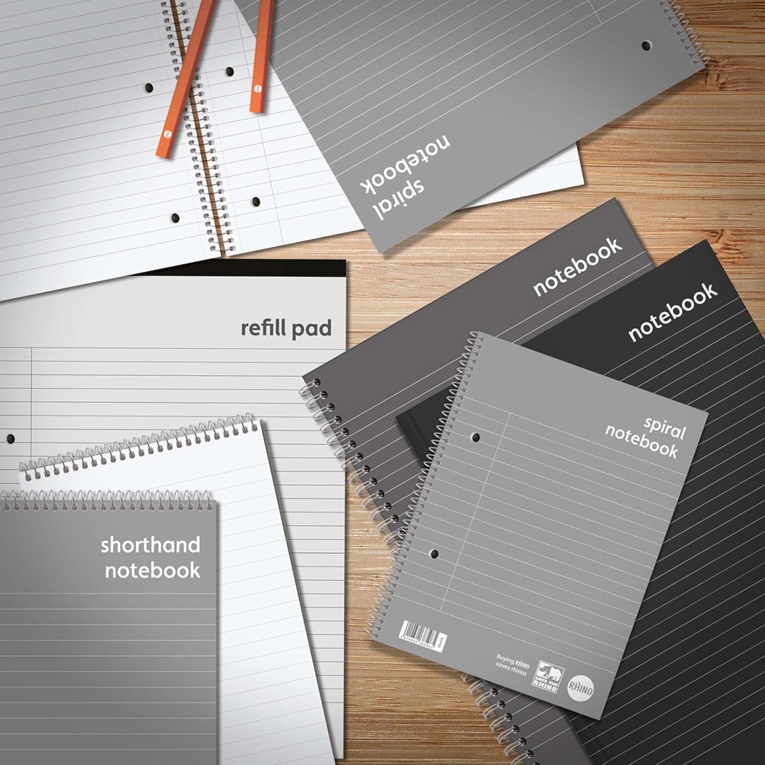 Rhino Everyday Feint Ruled Shorthand Notebook 160 Pages 203mm x 127mm - Pack of 1