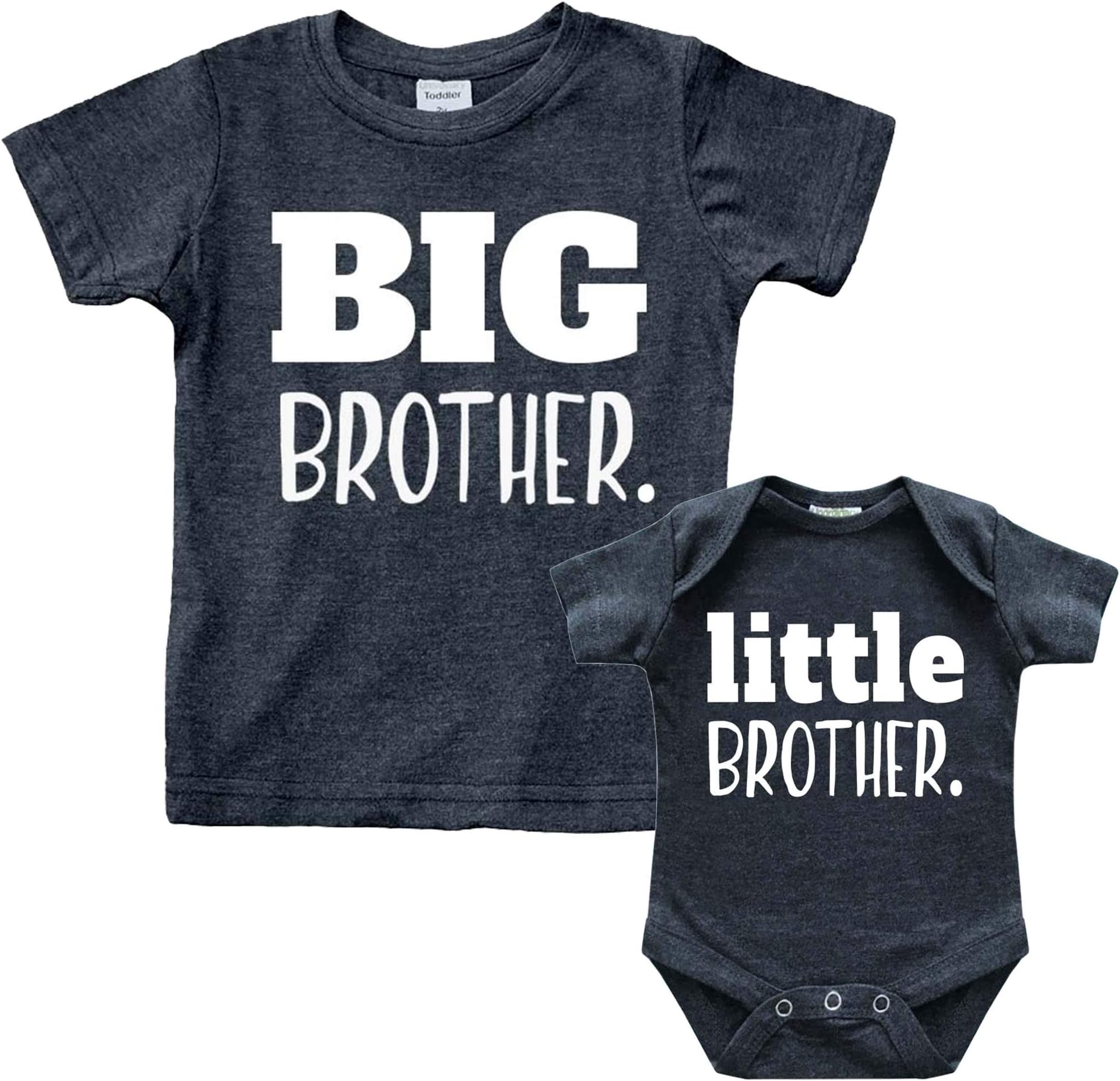 Big Brother Little Brother Shirts Matching Outfits Sibling Gifts Baby Set