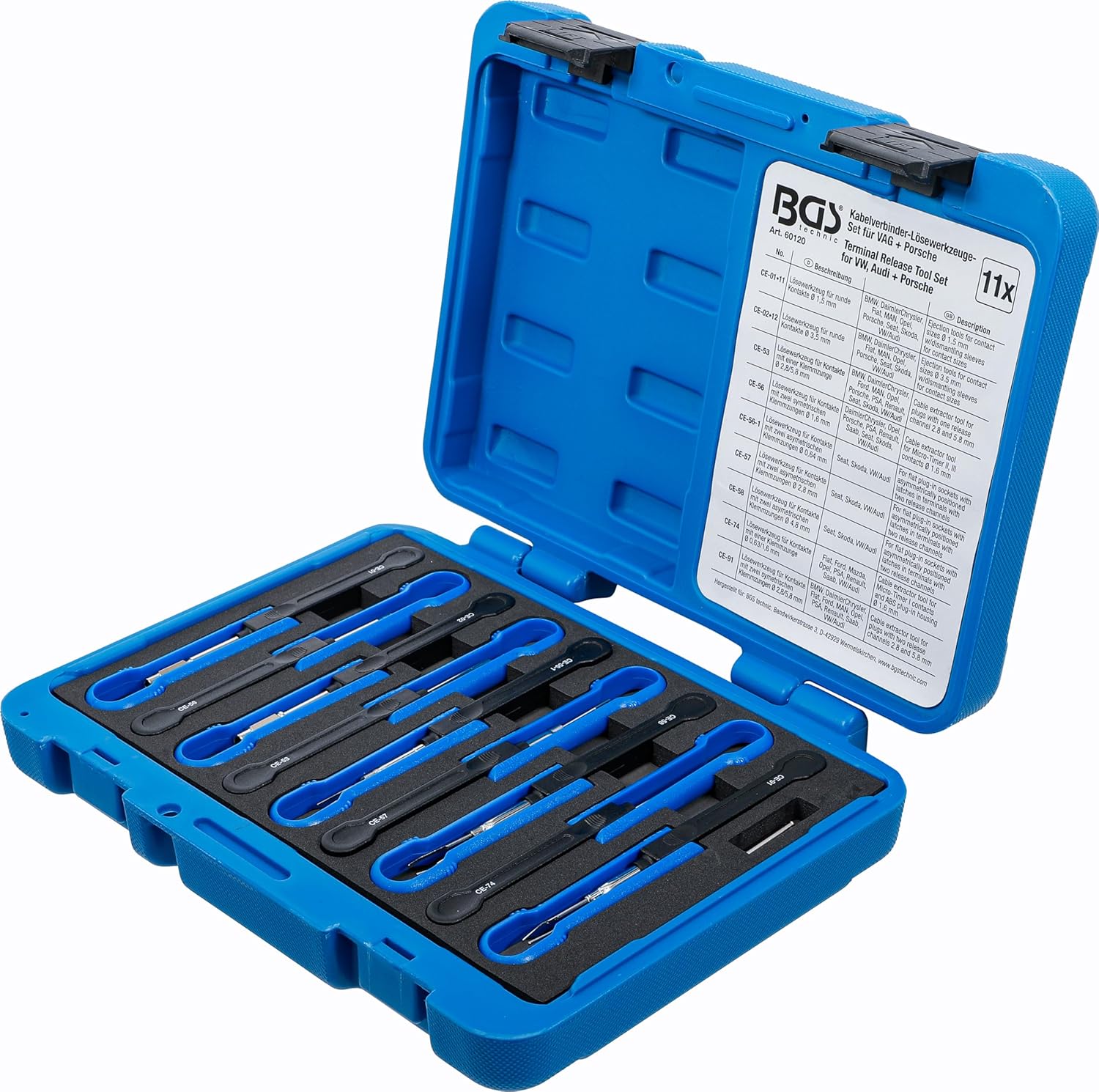 BGS 60120 | Terminal Tool Set | for VAG, Porsche | 11 pcs.