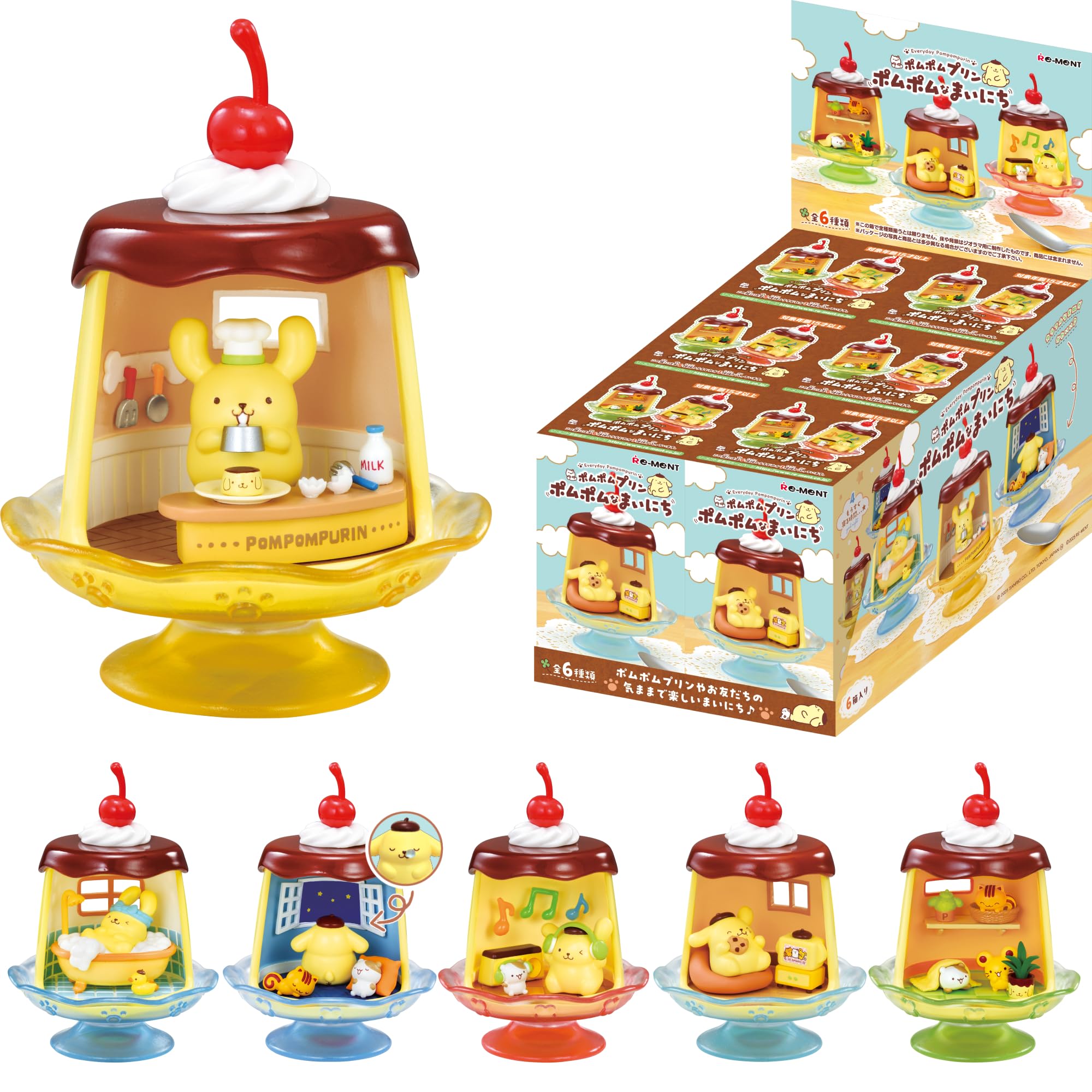 Hamee RE-Ment Blind Box Sanrio - Pompompurin Daily Moments - 6 Pc.