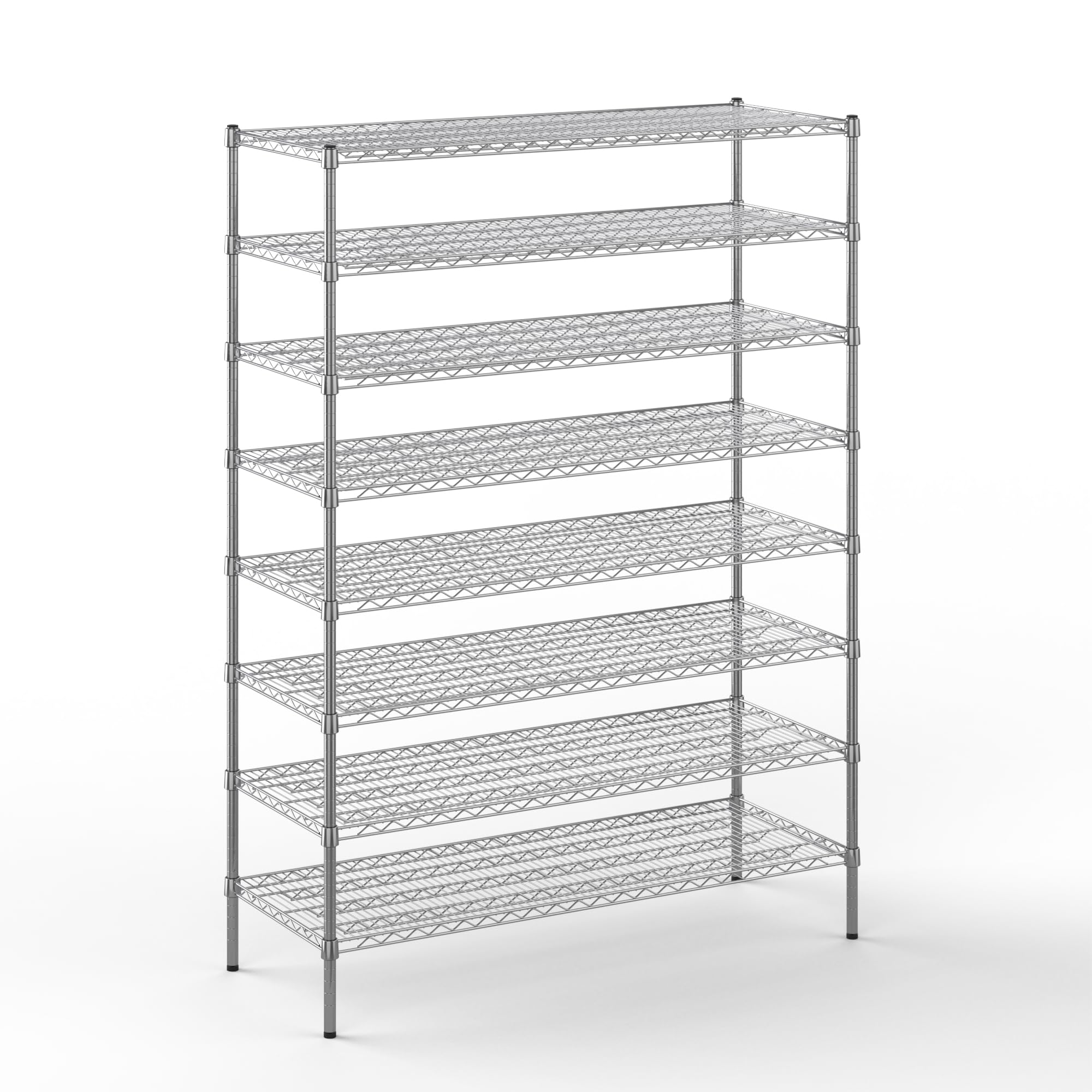 21" Deep x 54" Wide x 74" Height Wire Shelving Kit | 8-Tier | NSF Commercial Storage Rack Unit
