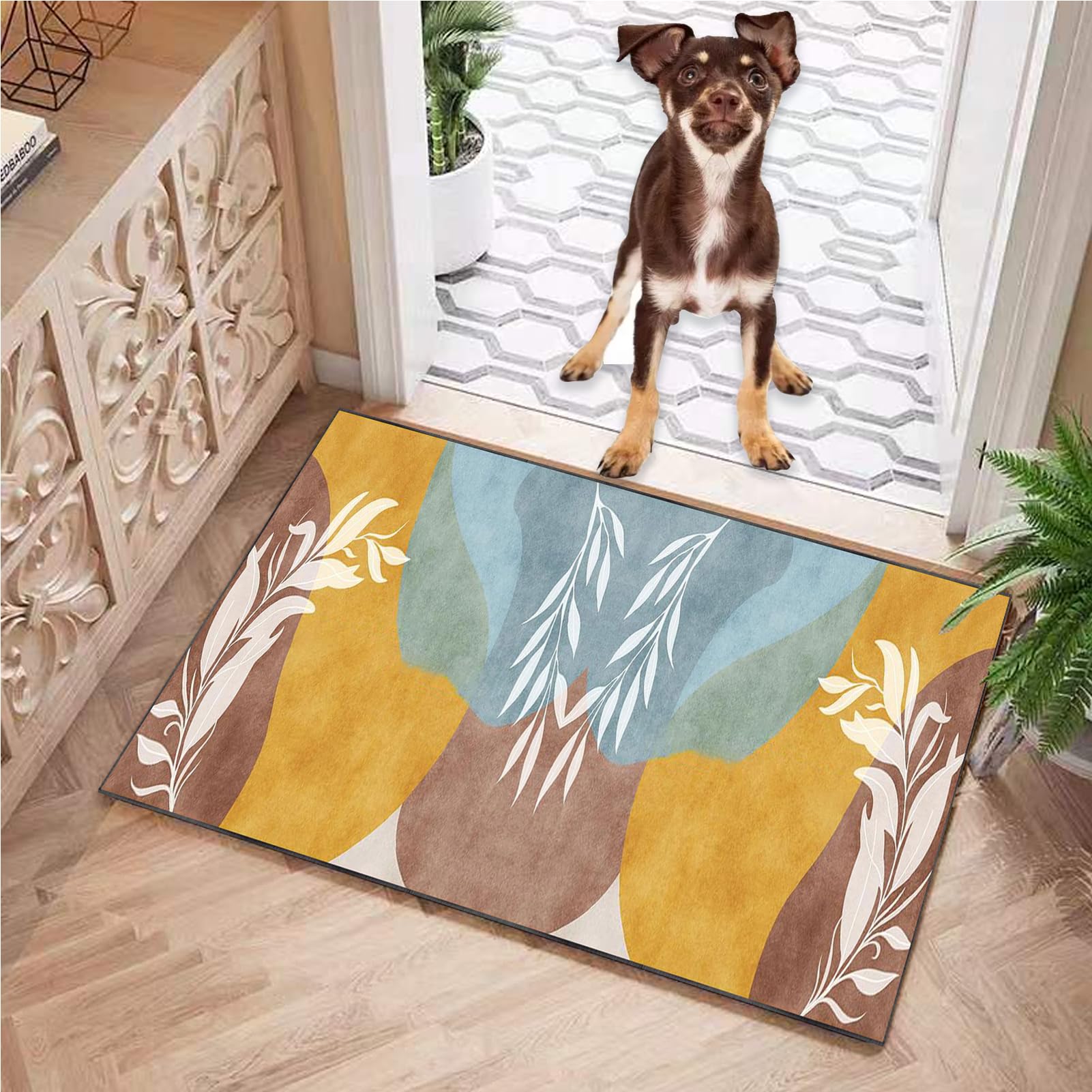 ZDYHMrj Tapijtlopers voor gangen antislip 40 x 250 cm blauw wasbare loper tapijten lange keuken loper hal lopers voor slaapkamer gangen woonkamer deurmat binnen