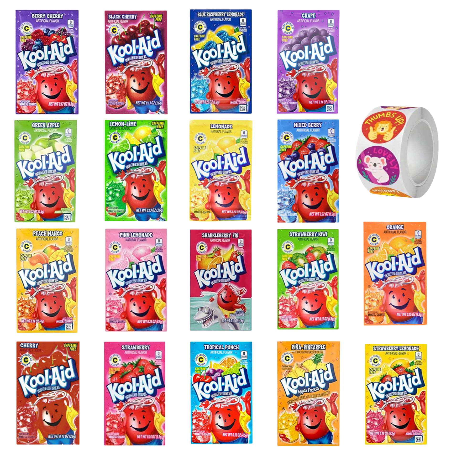 Amazon.com : Kool Aid Packets Ultimate Variety - 18 Drink Mix