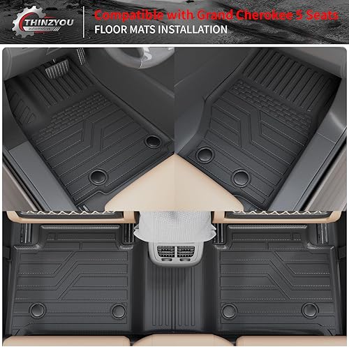 Miniatura 9 de Thinzyou Alfombrillas compatibles con Jeep Grand Cherokee 2011-2021 2022 2023 Grand Cherokee WK Cargo Liner TPE Accesorios para la cubierta del