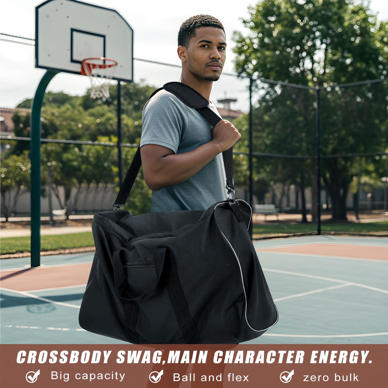 Soulchen Fußball-Reisetasche für Ausrüstung, extra große Sportausrüstungstasche mit separaten Fächern für Reisen, Volleyball, Sport, Fitnessstudio, Zubehör