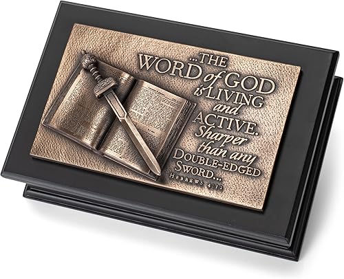 Miniatura 9 de Lighthouse Christian Products Palabra de Dios (Palabra de Dios) Escultura de resina con acabado bronce, 8,25 x 6,5 pulgadas