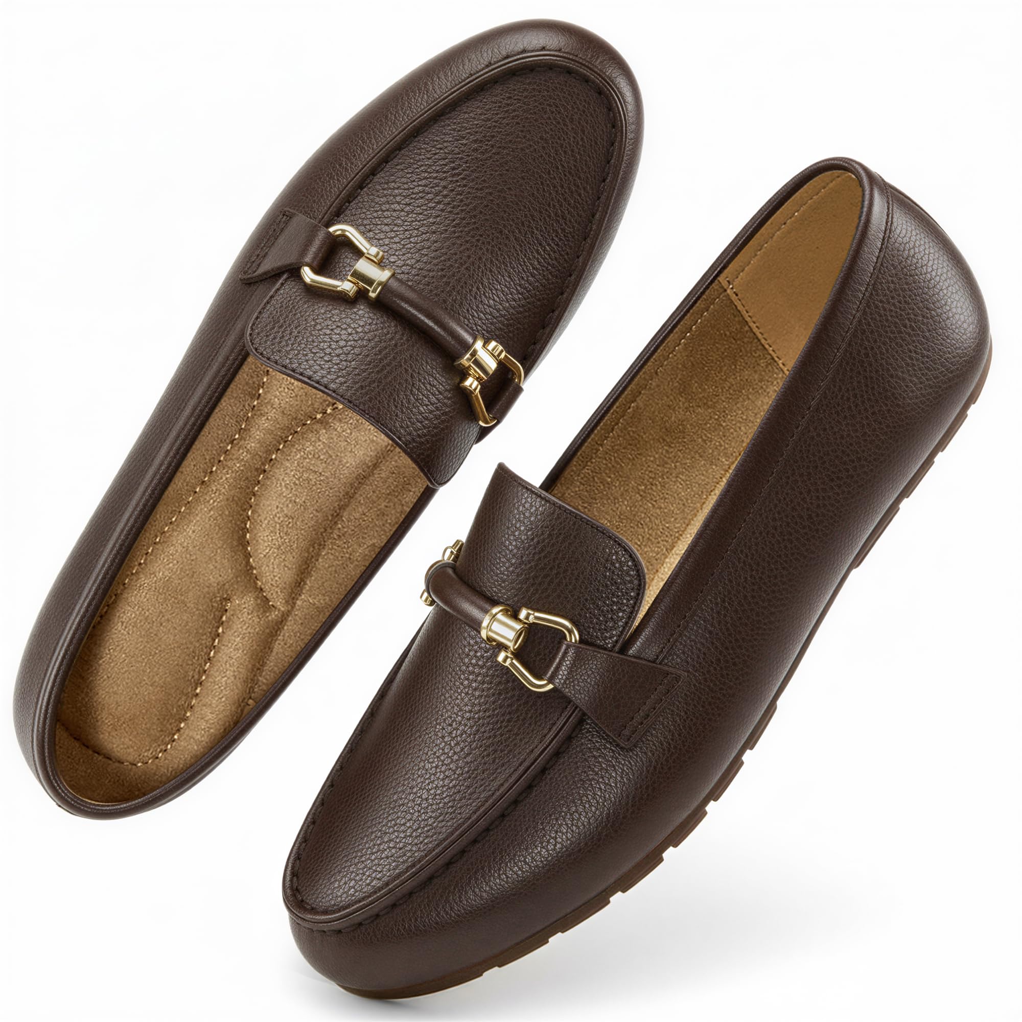 HARENCE Loafers for Women Comfortable Slip On Business Work Flats Shoes Casual Driving Moccasins Penny Loafer