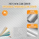 30 Couverture de voiture de camion de couches pour les automobiles Tous les temps imperméables, extérieur anti-neige UV Protection Windproof, coton doux, couvre- voiture universel de poids lourd, (argent, camion d'ajustement 211"-230")