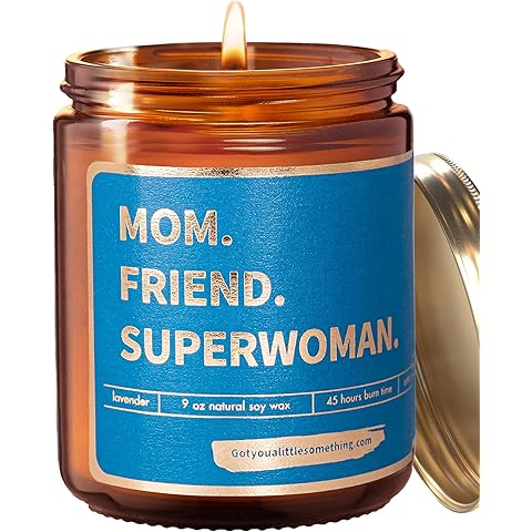 Friendship Gift for Women | Lavender Vanilla Scented Candle for Women, 100% Soy Wax | Empowering Candle for Her for Christmas or Birthday | Empowerment Present Ideas for Mom, Coworker, Best Friends