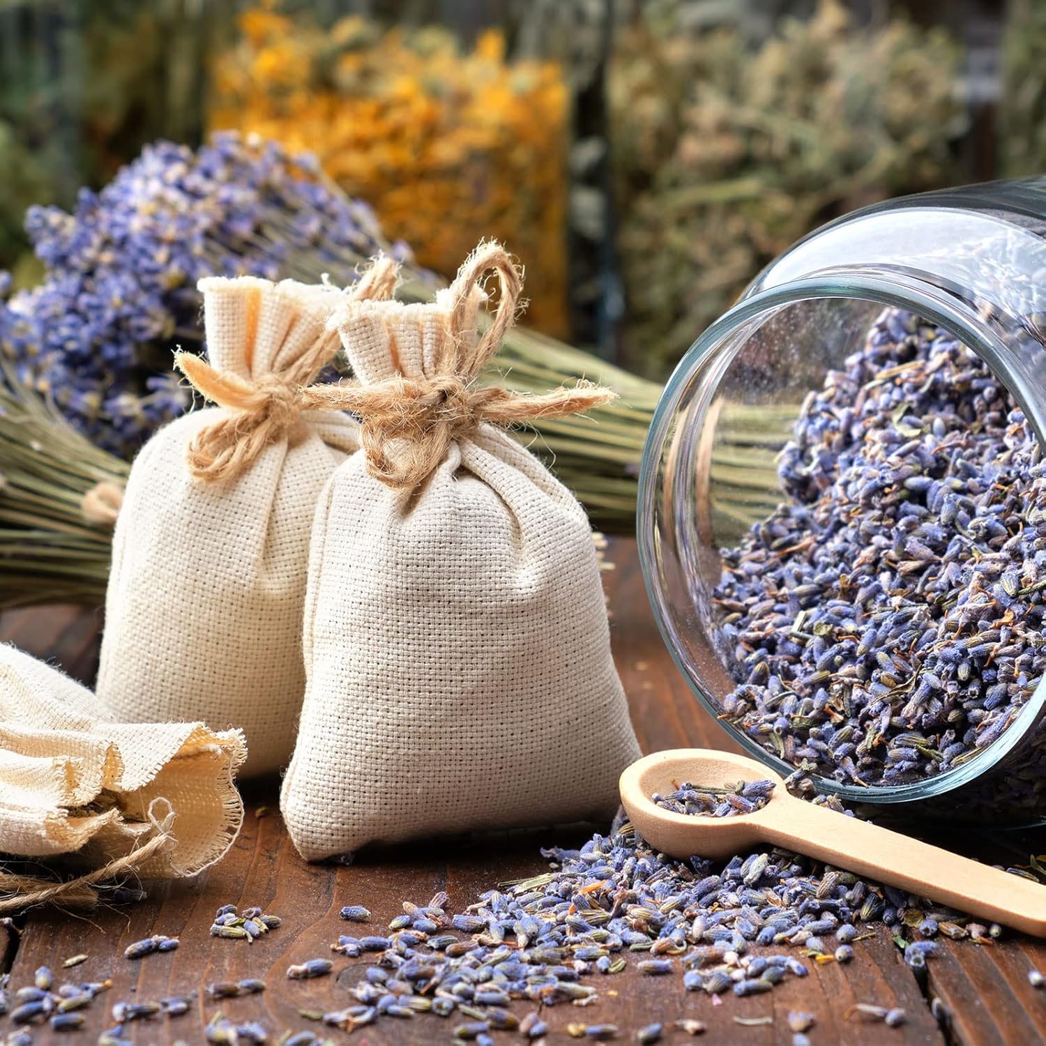 Treela 3 Pound Dried Lavender Bulk Dry Lavender Buds Fragrant Flower Petals for DIY Wedding Gift Crafts Fragrance Sachets
