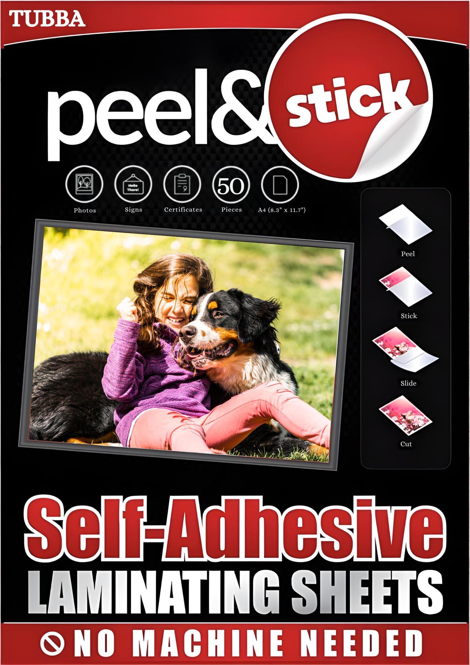 Self Adhesive Lamination Sheets A4 Size (50 Sheets Pack) | Cold Laminating Sheet | Transparent Glossy Waterproof Vinyl Film | Peel & Stick No Machine Needed | Photo, Certificate, Document Protector-image-48