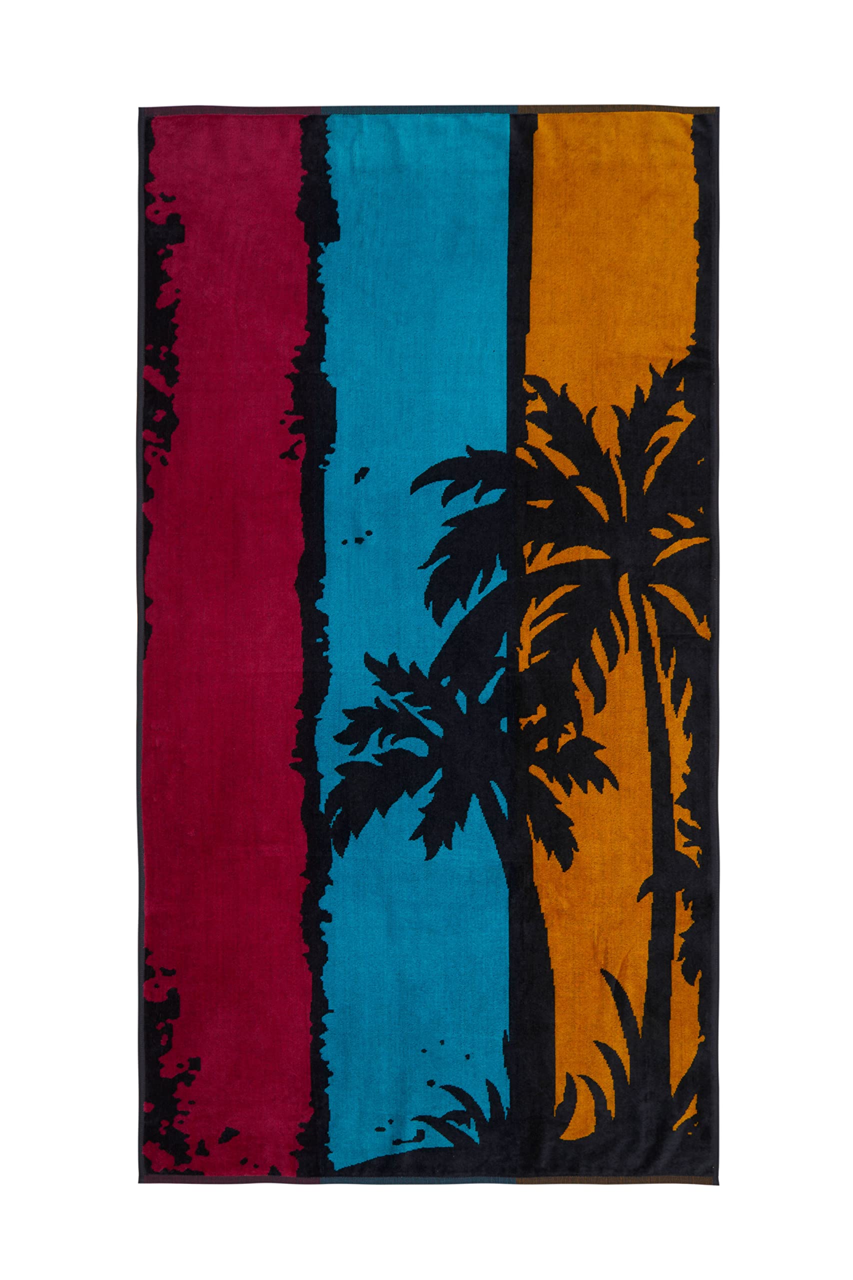 HOMELOVER Toalla de Playa Jacquard Terciopelo, Suave y Absorbente, algodón 100% Secado Rápido, Medida 75x150, Certificaciones Oeko-Tex 100. Modelo wanem