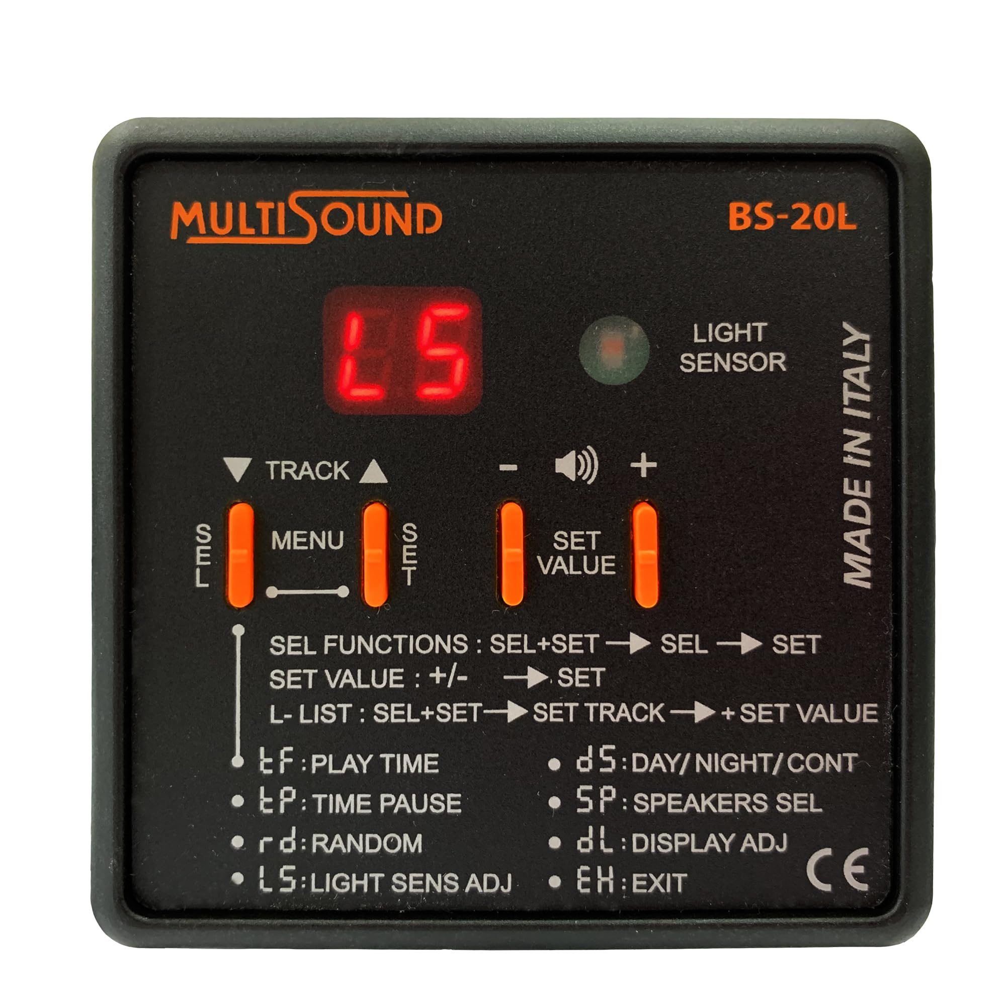 MultiSound - BS-20 l słupek akustyczny + zewnętrzny timer. gołębie rozproszone, szpaki, mwy, dzięcioł goni dźwiękowe ptaki, które naturalnie eliminują szkodliwe ptaki. (ogród 1) (HP) (BS-20L-AGR10)