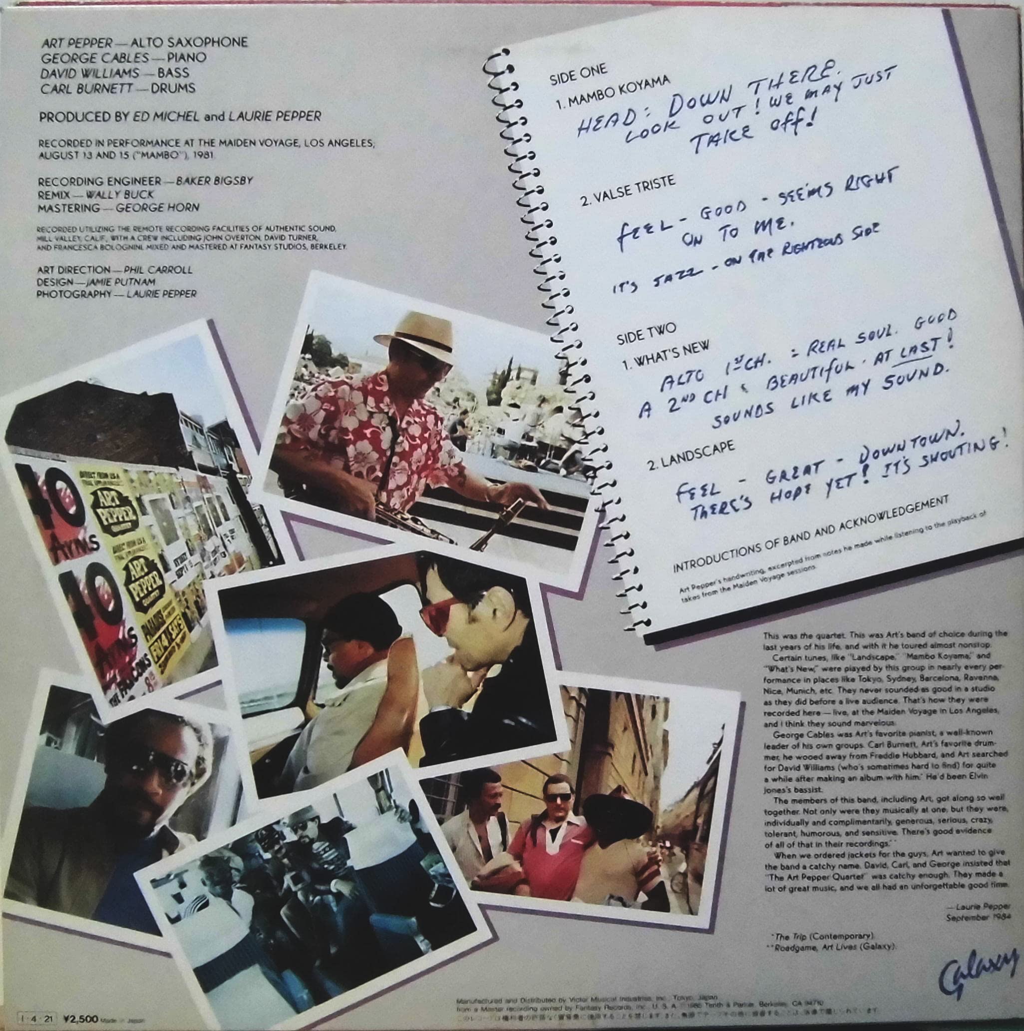 Amazon | ART PEPPER QUARTET : APQ - Maiden Voyage Sessions, Vol.3
